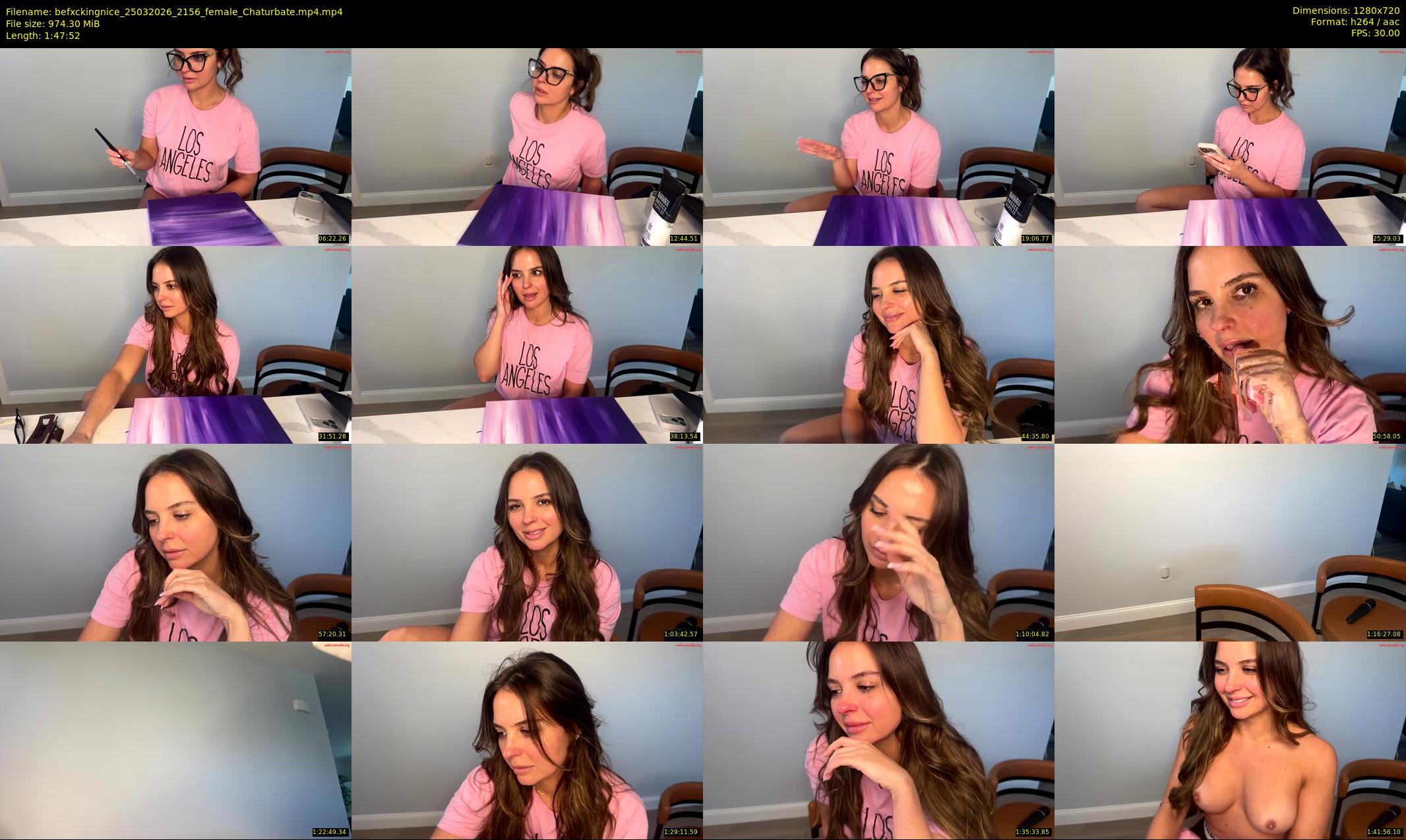 befxckingnice — 108 minute Chaturbate female cam show recording, 720p, Mar 25, 2026