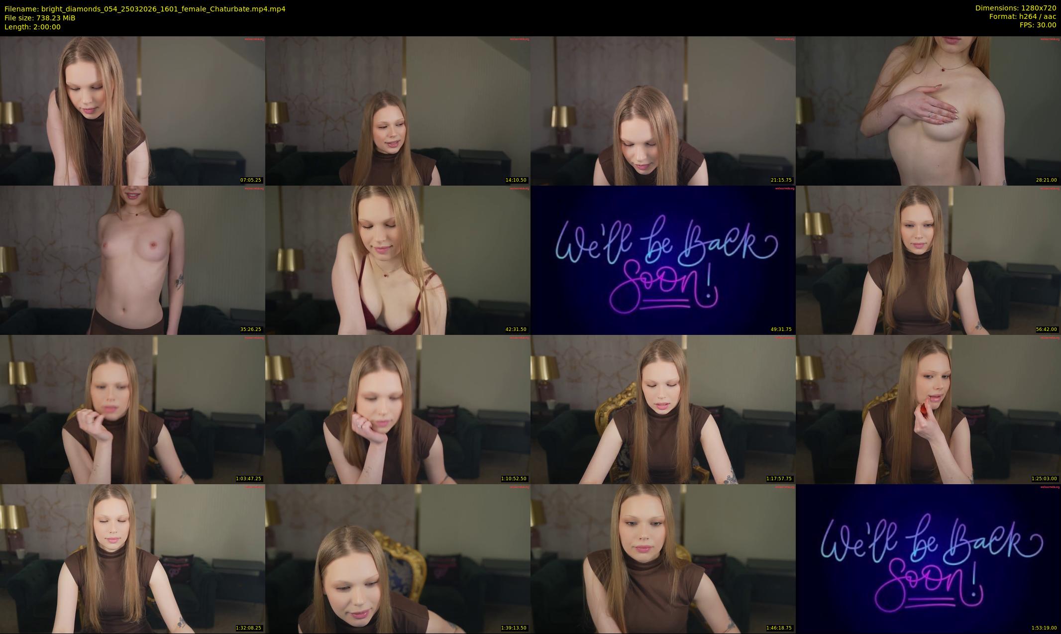 bright_diamonds_054 — 120 minute Chaturbate couple cam show recording, 720p, Mar 25, 2026