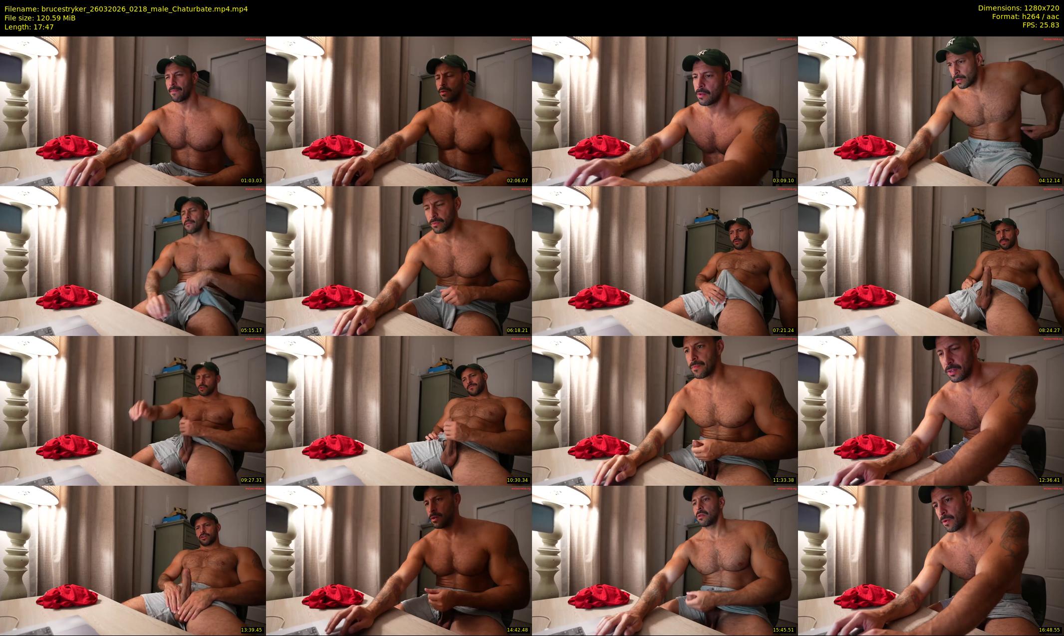 brucestryker — 18 minute Chaturbate male cam show recording, 720p, Mar 26, 2026