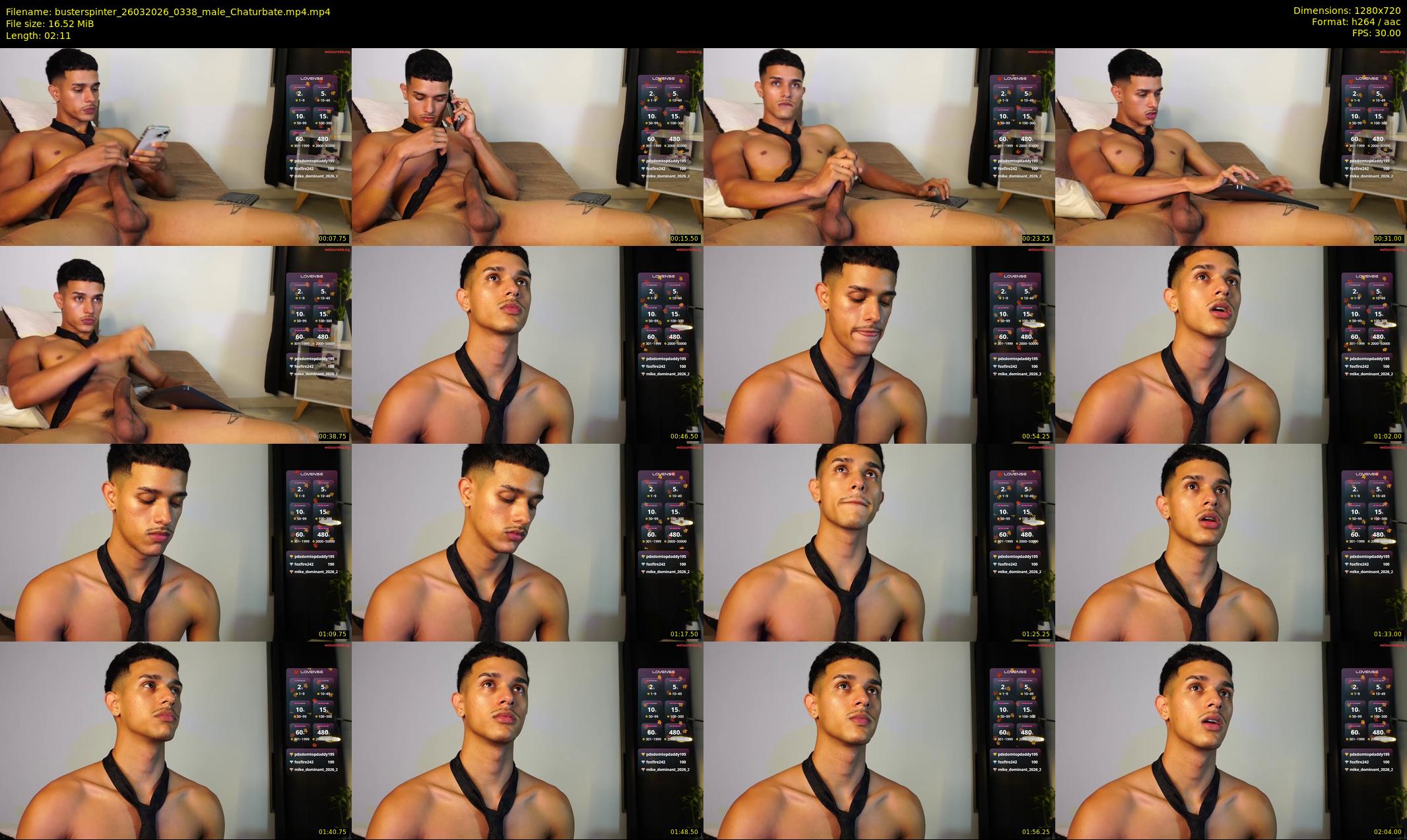busterspinter — 3 minute Chaturbate male cam show recording, 720p, Mar 26, 2026