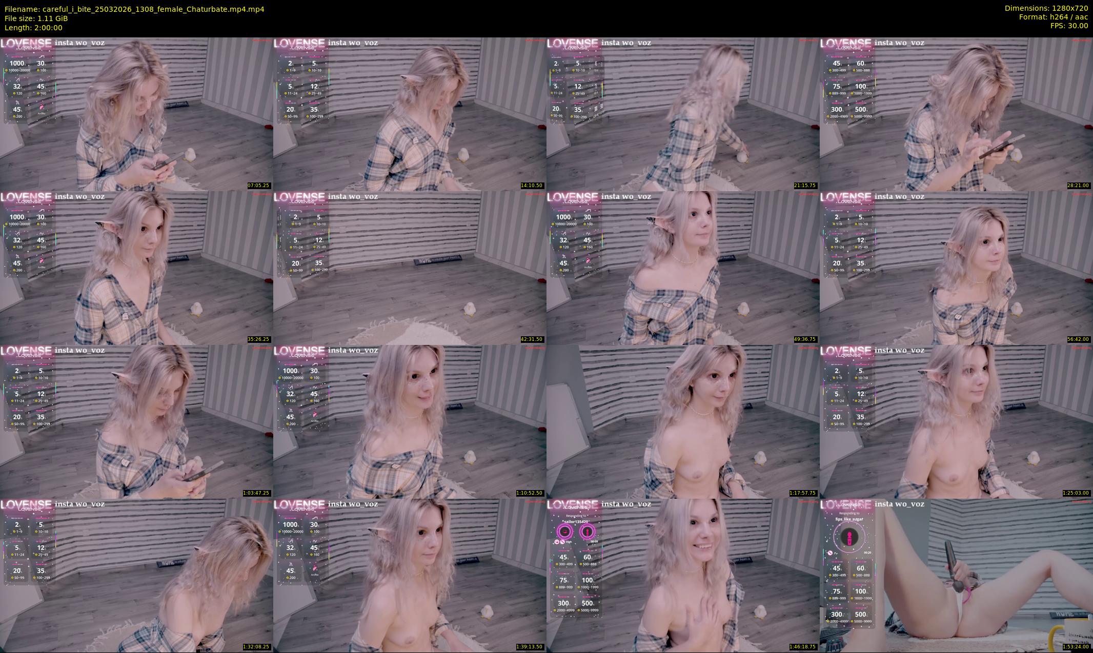 careful_i_bite — 120 minute Chaturbate female cam show recording, 720p, Mar 25, 2026