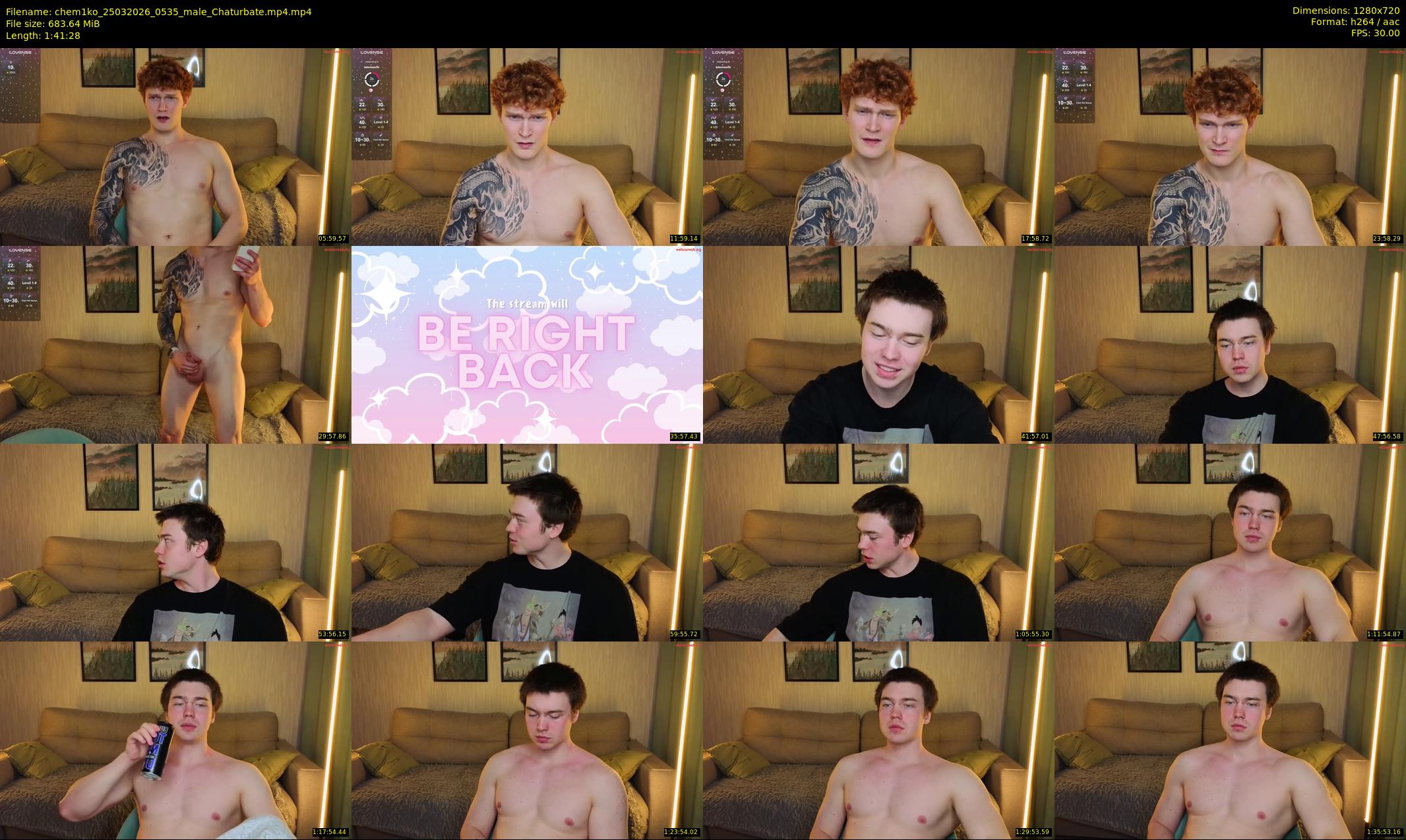 chem1ko — 102 minute Chaturbate male cam show recording, 720p, Mar 25, 2026