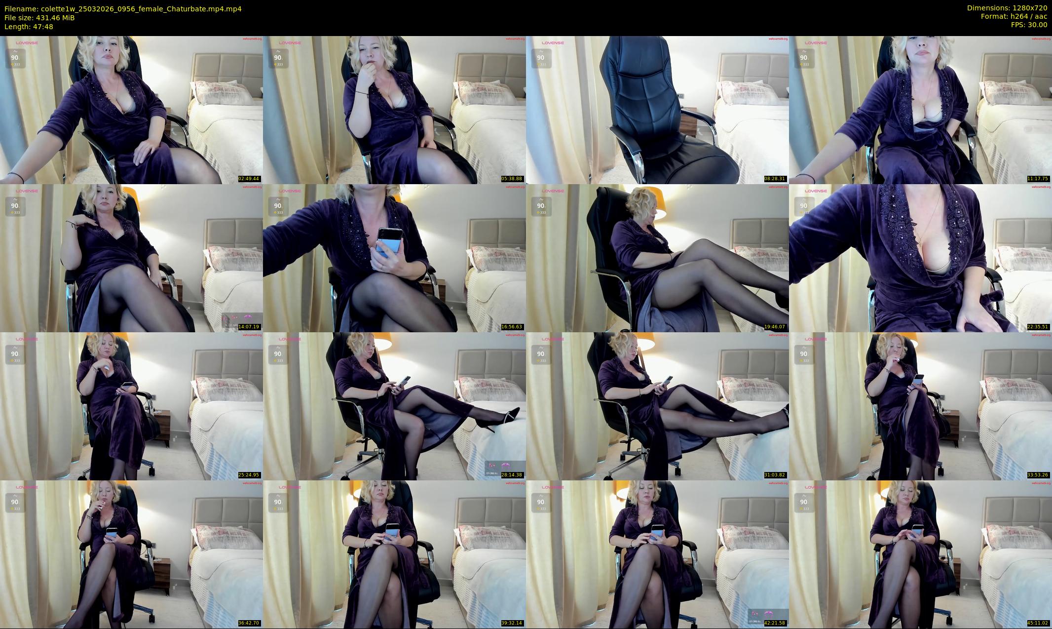colette1w — 48 minute Chaturbate female cam show recording, 720p, Mar 25, 2026