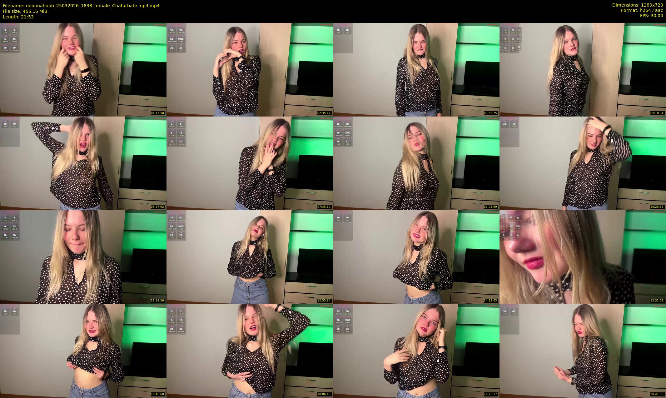 deonnahobb — 22 minute Chaturbate female cam show recording, 720p, Mar 25, 2026