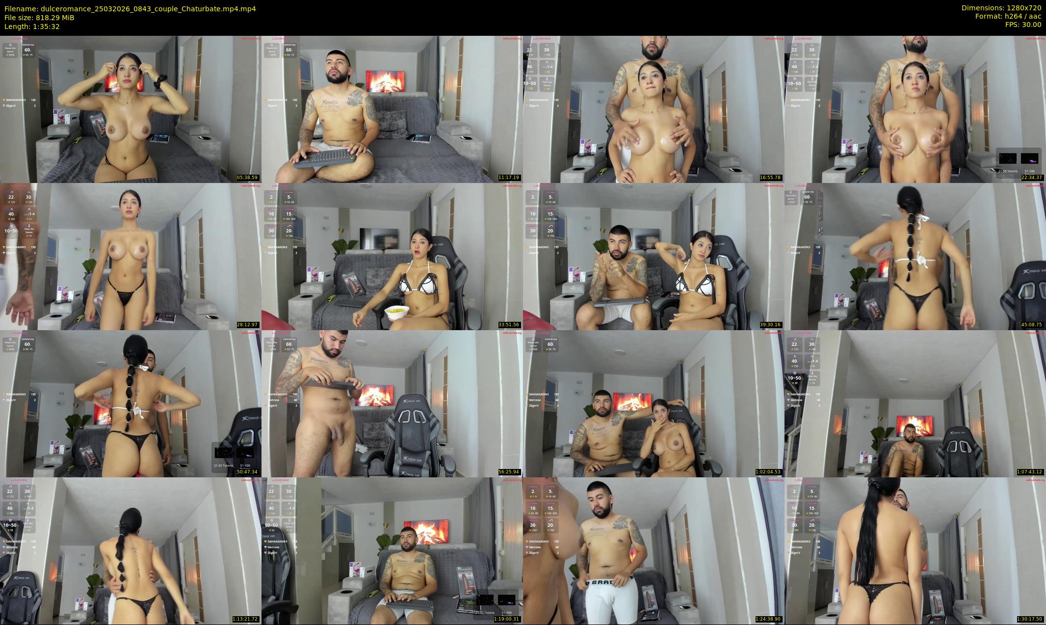dulceromance — 96 minute Chaturbate couple cam show recording, 720p, Mar 25, 2026