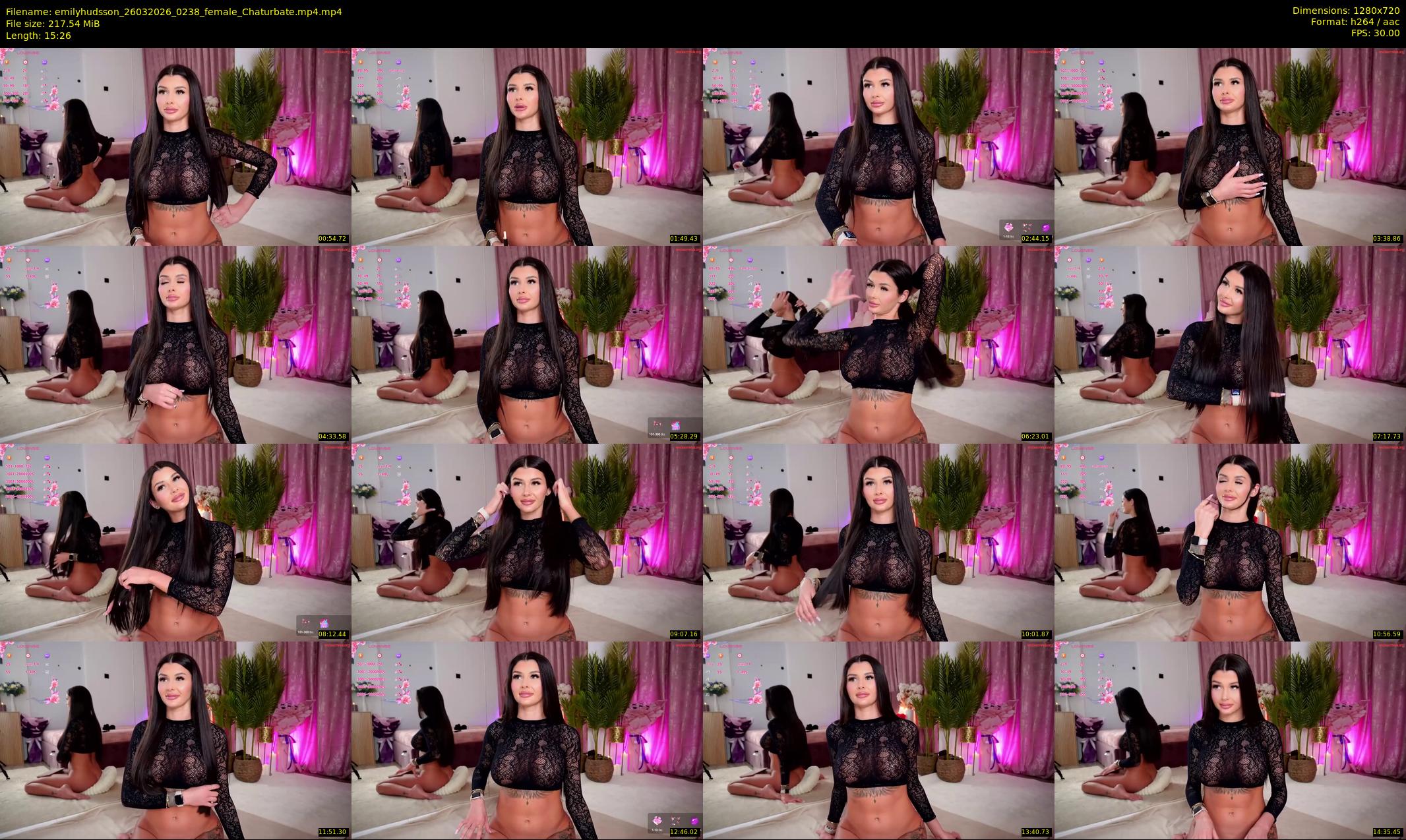 emilyhudsson — 16 minute Chaturbate female cam show recording, 720p, Mar 26, 2026