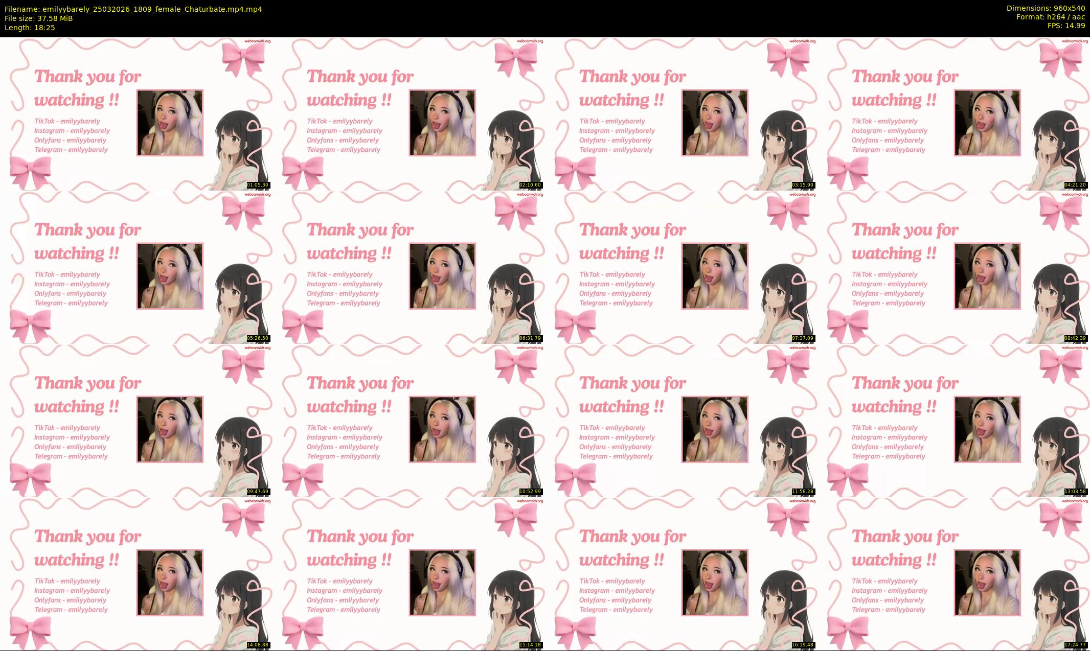 emilyybarely — 19 minute Chaturbate female cam show recording, 480p, Mar 25, 2026