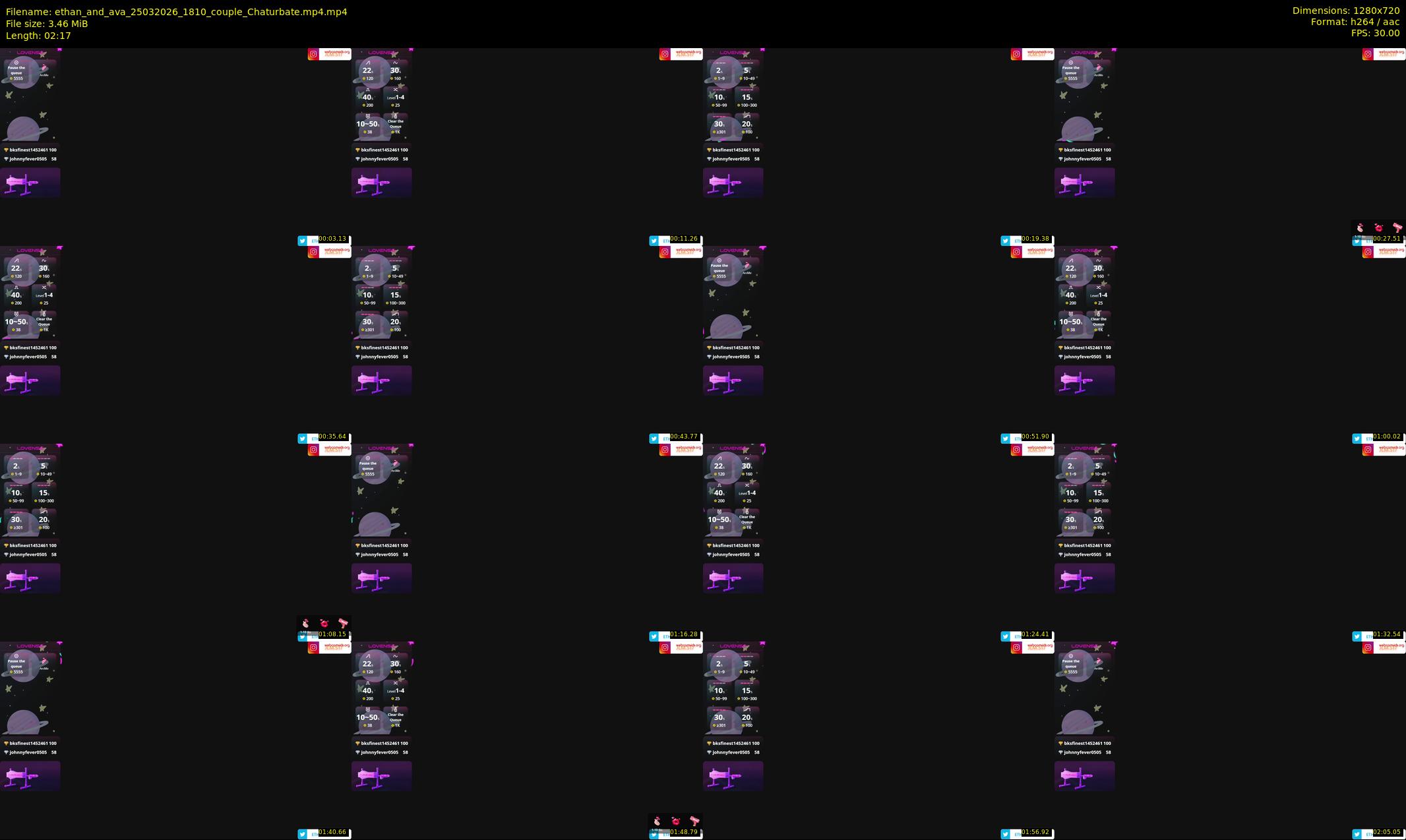 ethan_and_ava — 3 minute Chaturbate couple cam show recording, 720p, Mar 25, 2026
