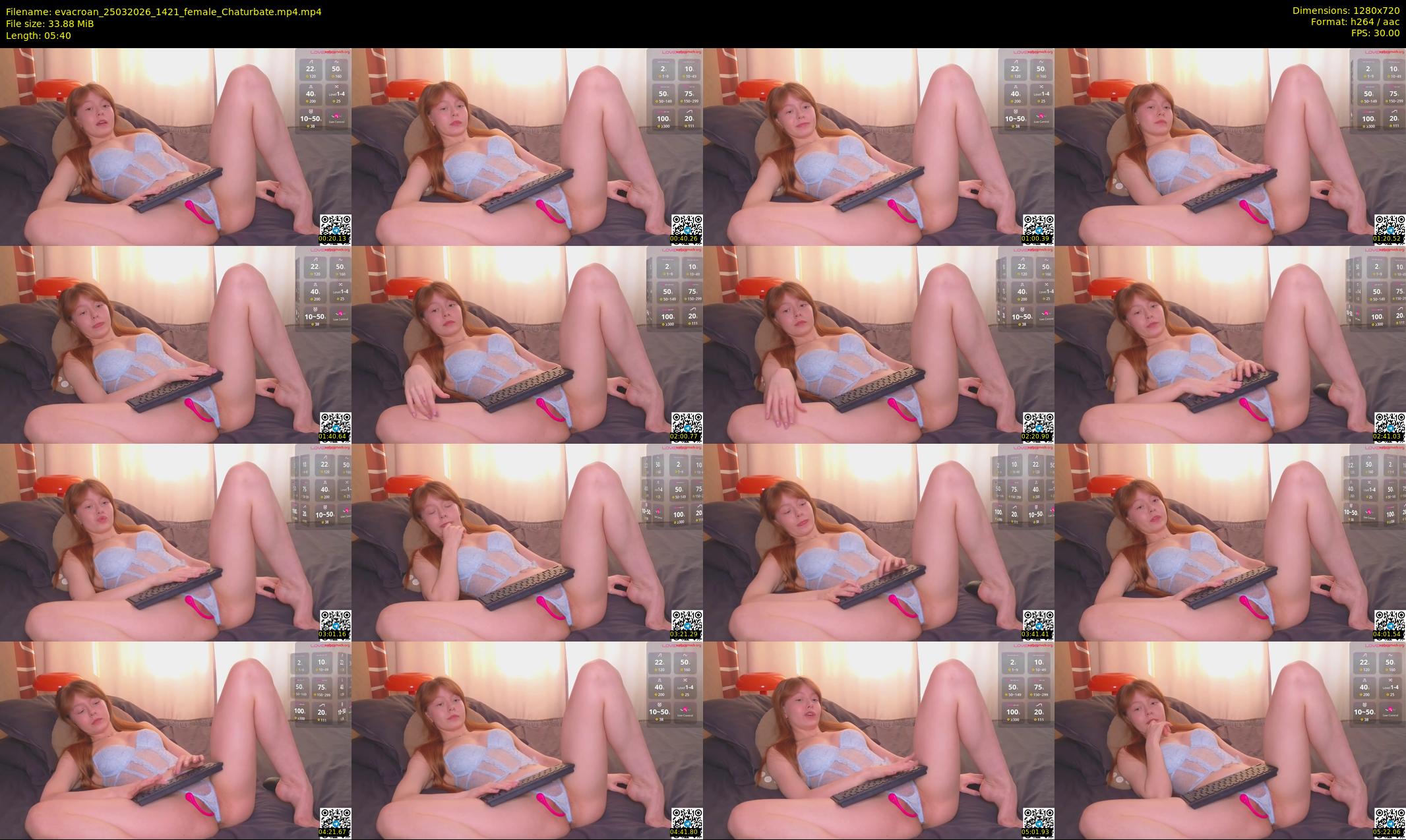 evacroan — 6 minute Chaturbate female cam show recording, 720p, Mar 25, 2026