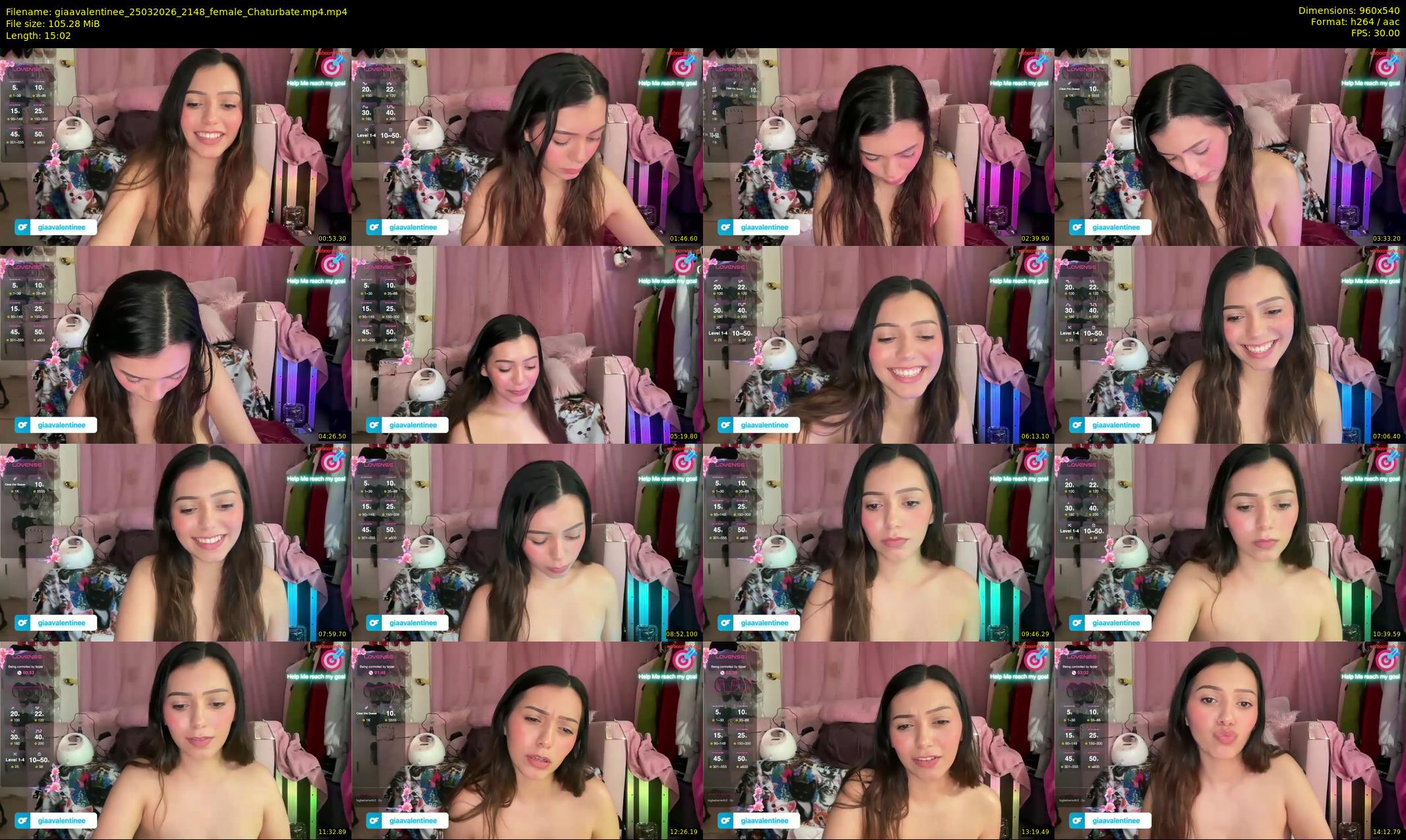 giaavalentinee — 16 minute Chaturbate female cam show recording, 480p, Mar 25, 2026