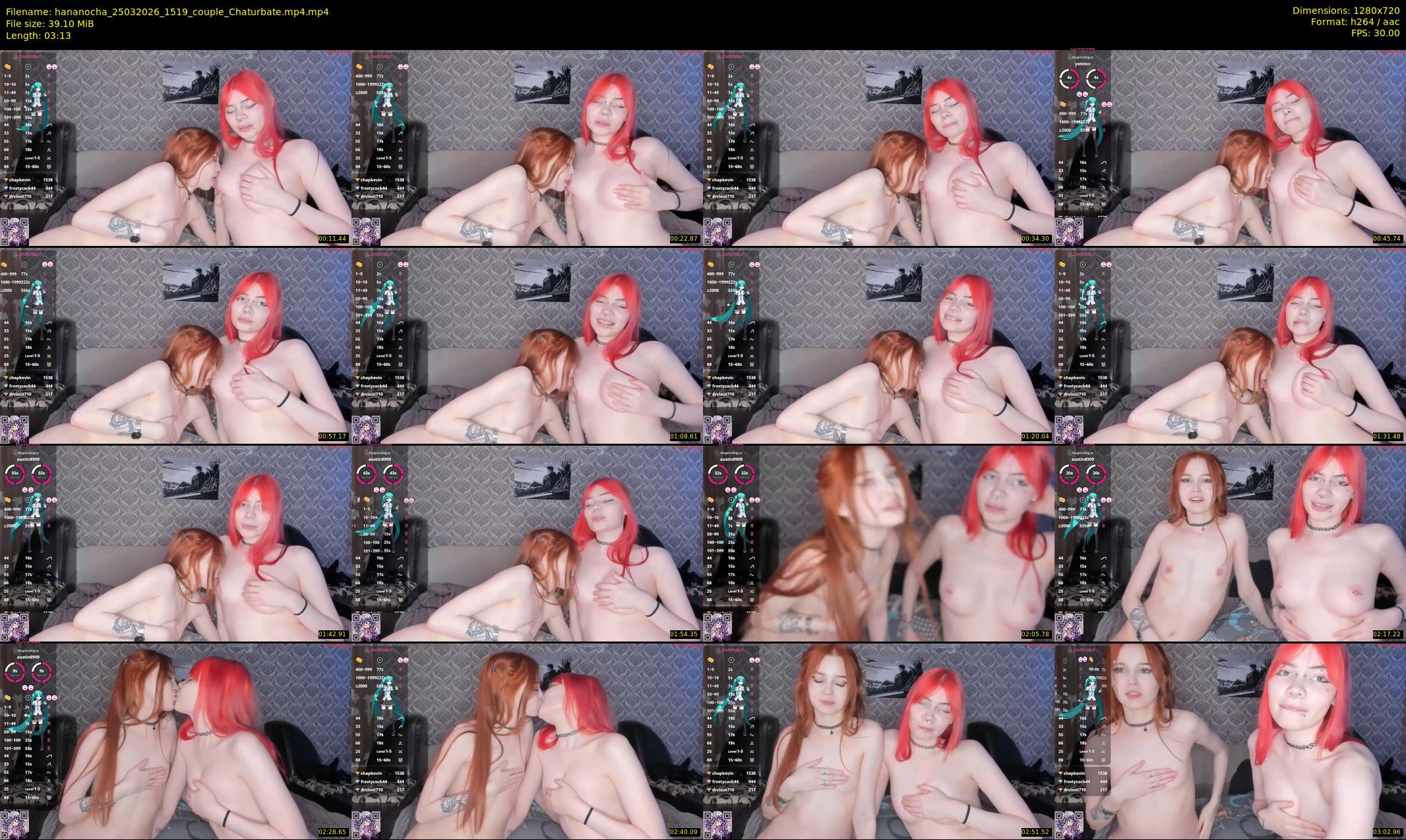 hananocha — 4 minute Chaturbate couple cam show recording, 720p, Mar 25, 2026