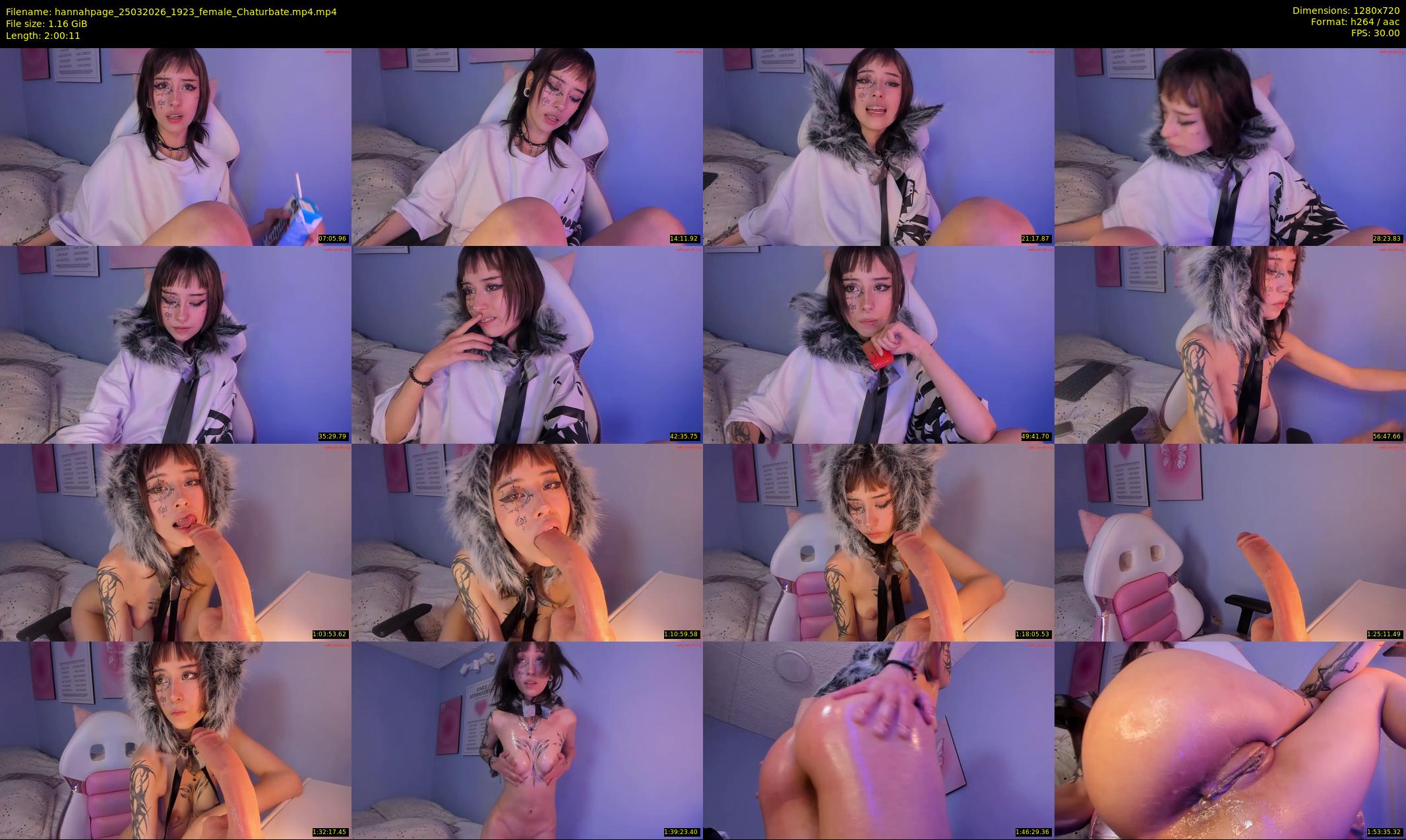 hannahpage — 121 minute Chaturbate female cam show recording, 720p, Mar 25, 2026