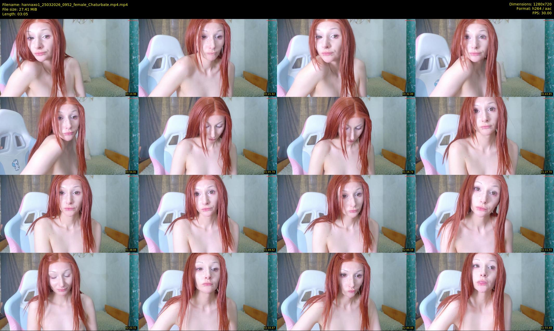 hannaxo1 — 4 minute Chaturbate female cam show recording, 720p, Mar 25, 2026