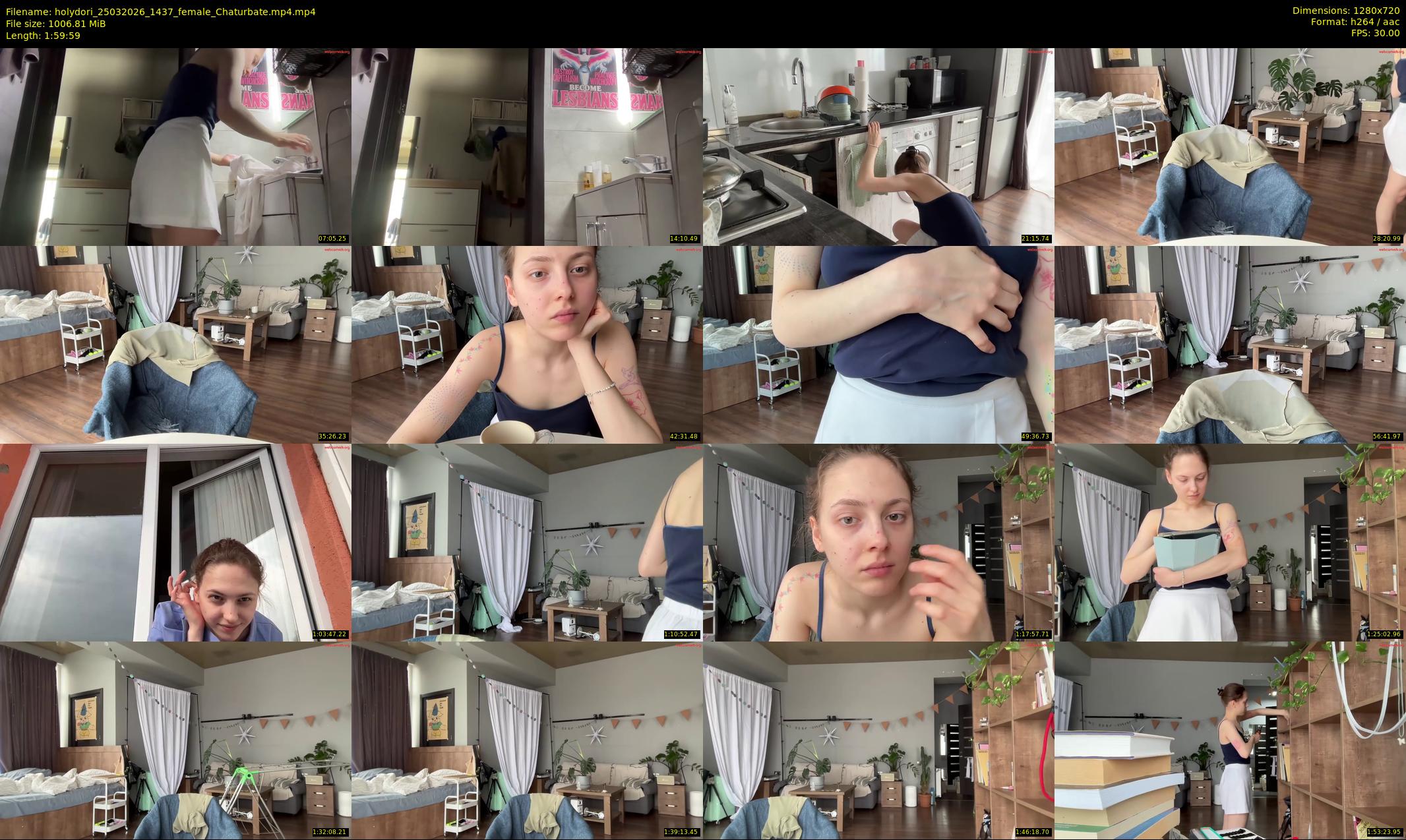 holydori — 120 minute Chaturbate female cam show recording, 720p, Mar 25, 2026