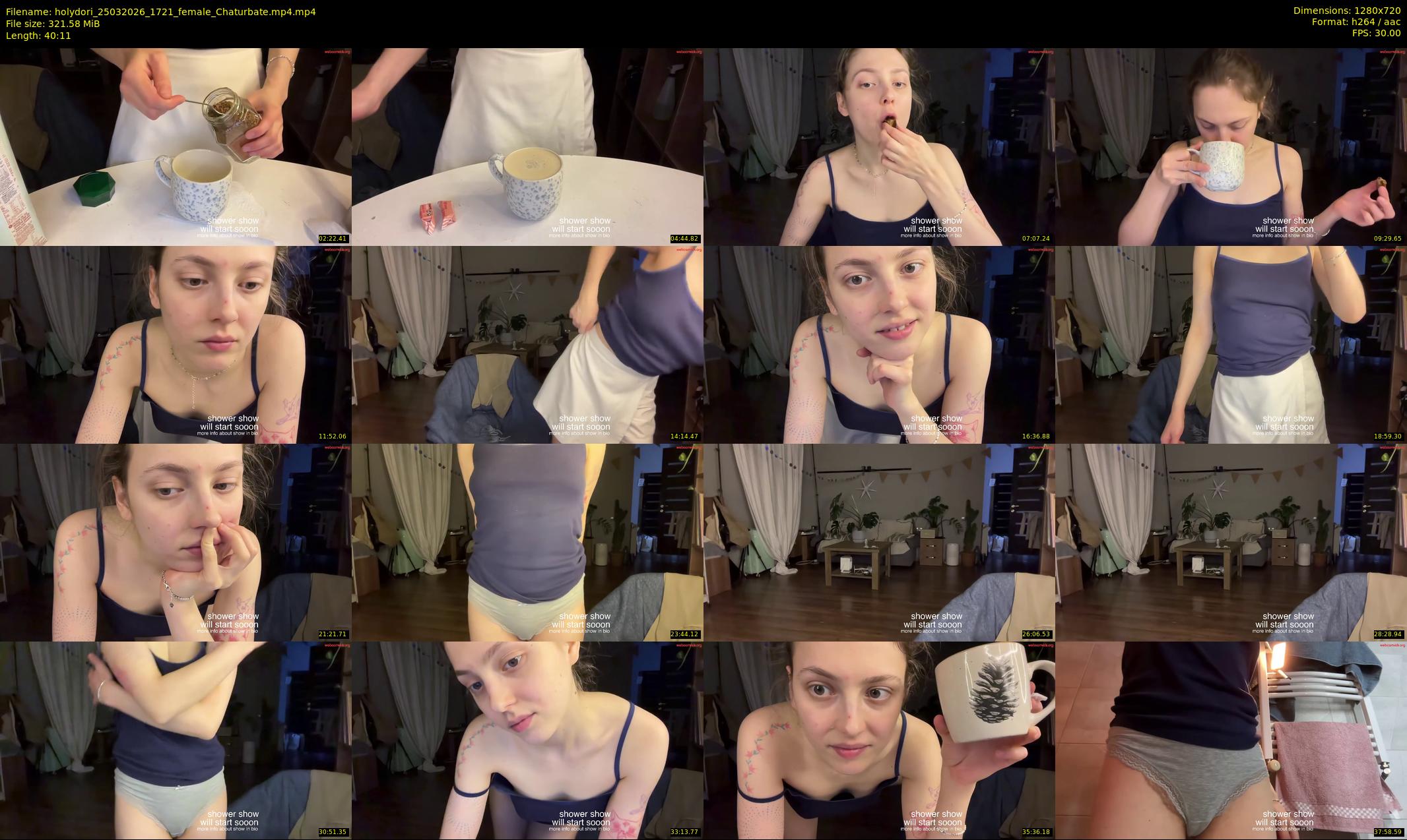 holydori — 41 minute Chaturbate female cam show recording, 720p, Mar 25, 2026