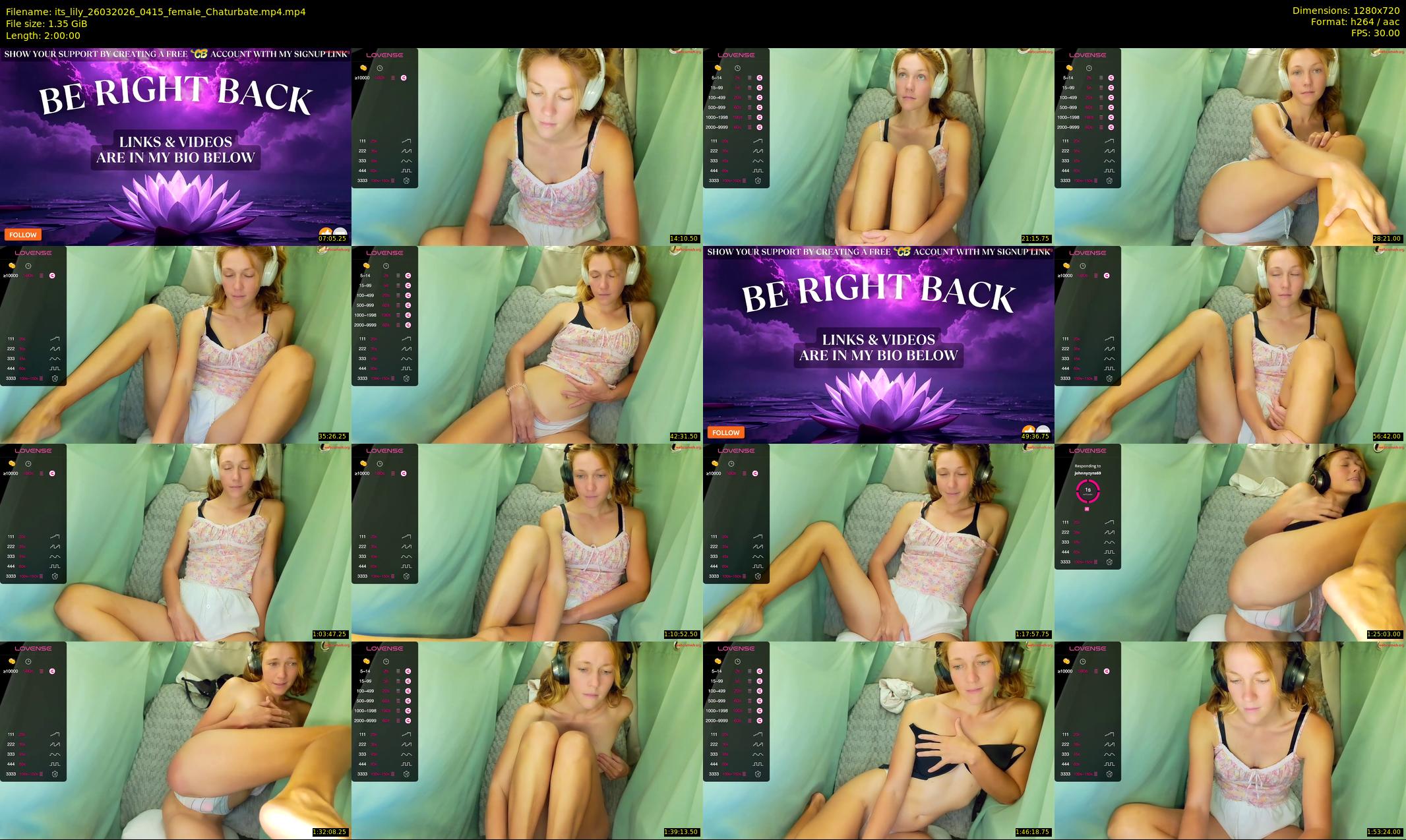 its_lily — 120 minute Chaturbate female cam show recording, 720p, Mar 26, 2026