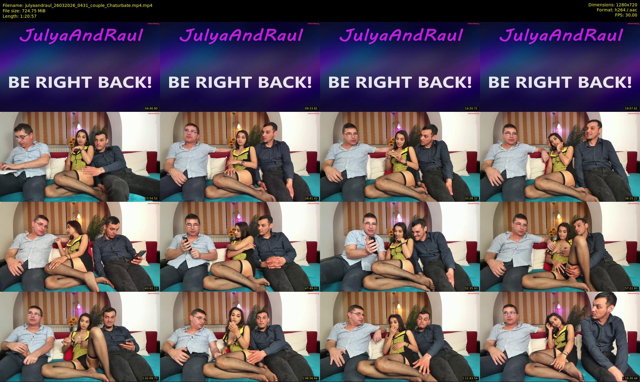 julyaandraul — 81 minute Chaturbate couple cam show recording, 720p, Mar 26, 2026