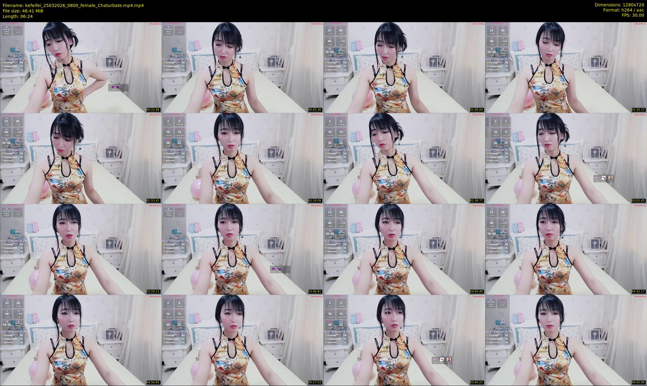 kefeifei — 7 minute Chaturbate female cam show recording, 720p, Mar 25, 2026