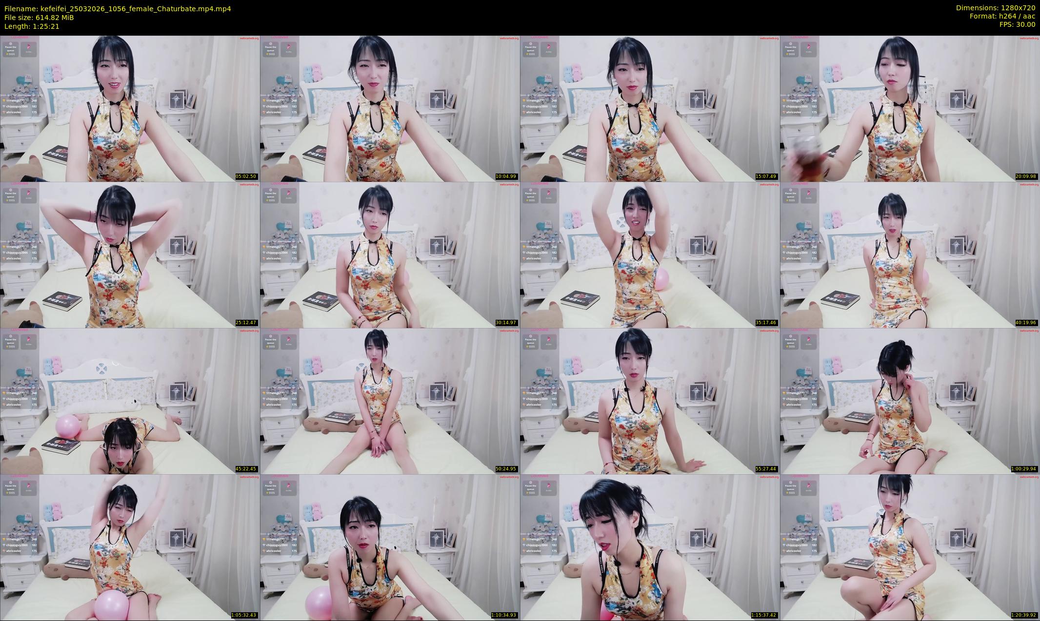 kefeifei — 86 minute Chaturbate female cam show recording, 720p, Mar 25, 2026
