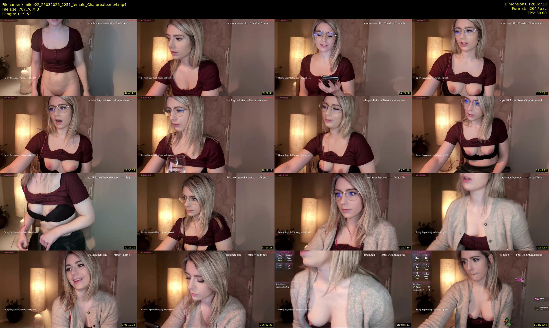 kimilee22 — 80 minute Chaturbate female cam show recording, 720p, Mar 25, 2026