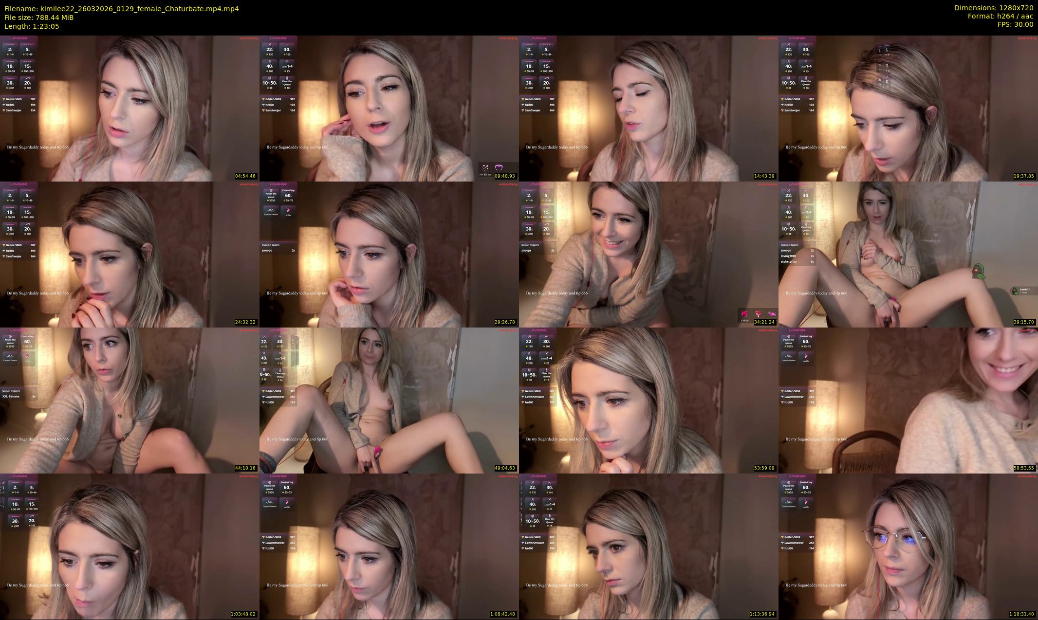 kimilee22 — 84 minute Chaturbate female cam show recording, 720p, Mar 26, 2026
