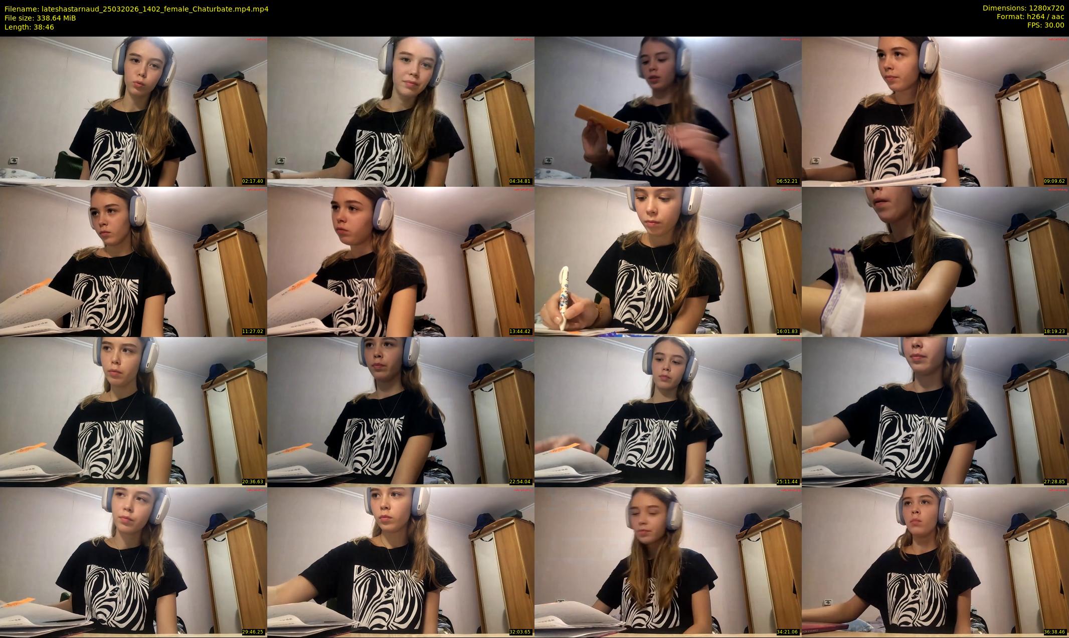 lateshastarnaud — 39 minute Chaturbate female cam show recording, 720p, Mar 25, 2026