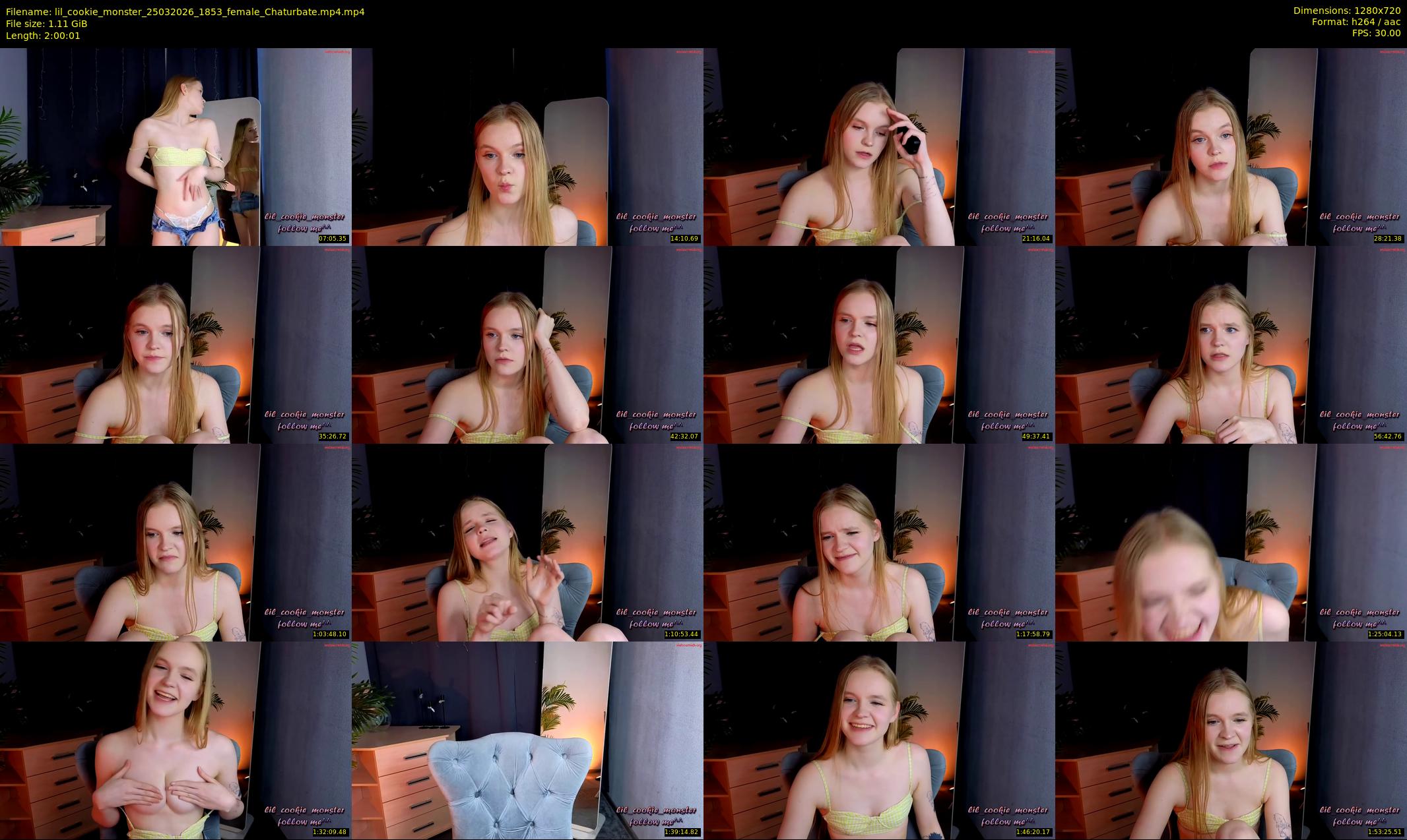 lil_cookie_monster — 121 minute Chaturbate female cam show recording, 720p, Mar 25, 2026