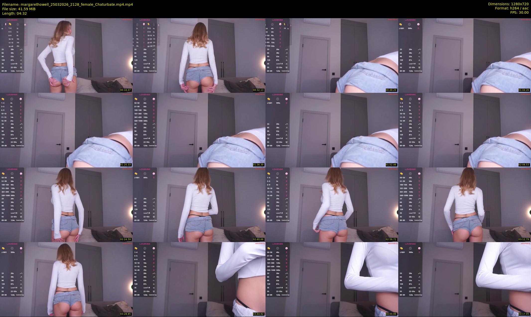 margarethowell — 5 minute Chaturbate female cam show recording, 720p, Mar 25, 2026