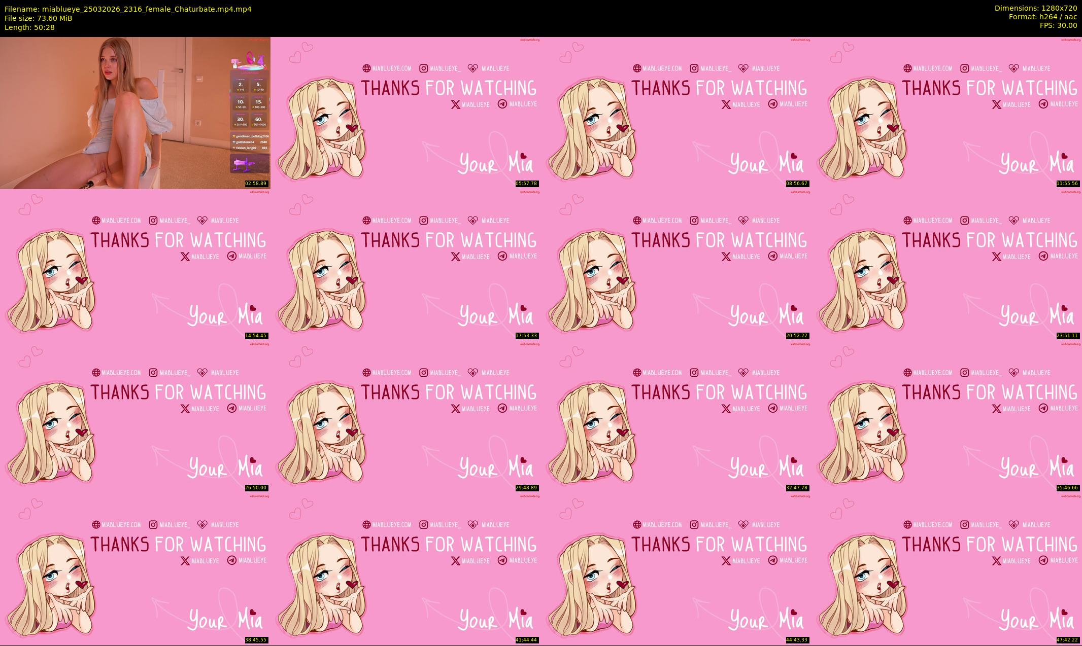 miablueye — 51 minute Chaturbate female cam show recording, 720p, Mar 25, 2026