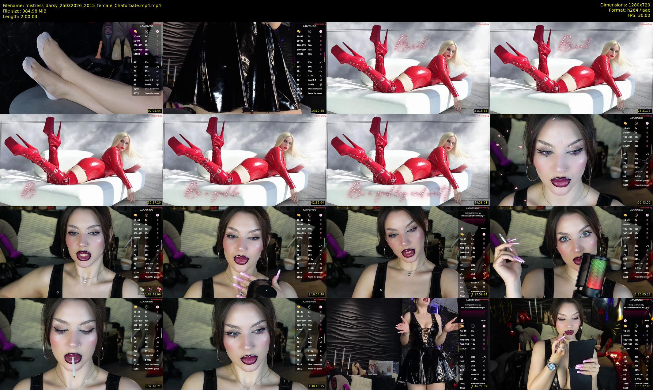 mistress_darsy — 121 minute Chaturbate female cam show recording, 720p, Mar 25, 2026