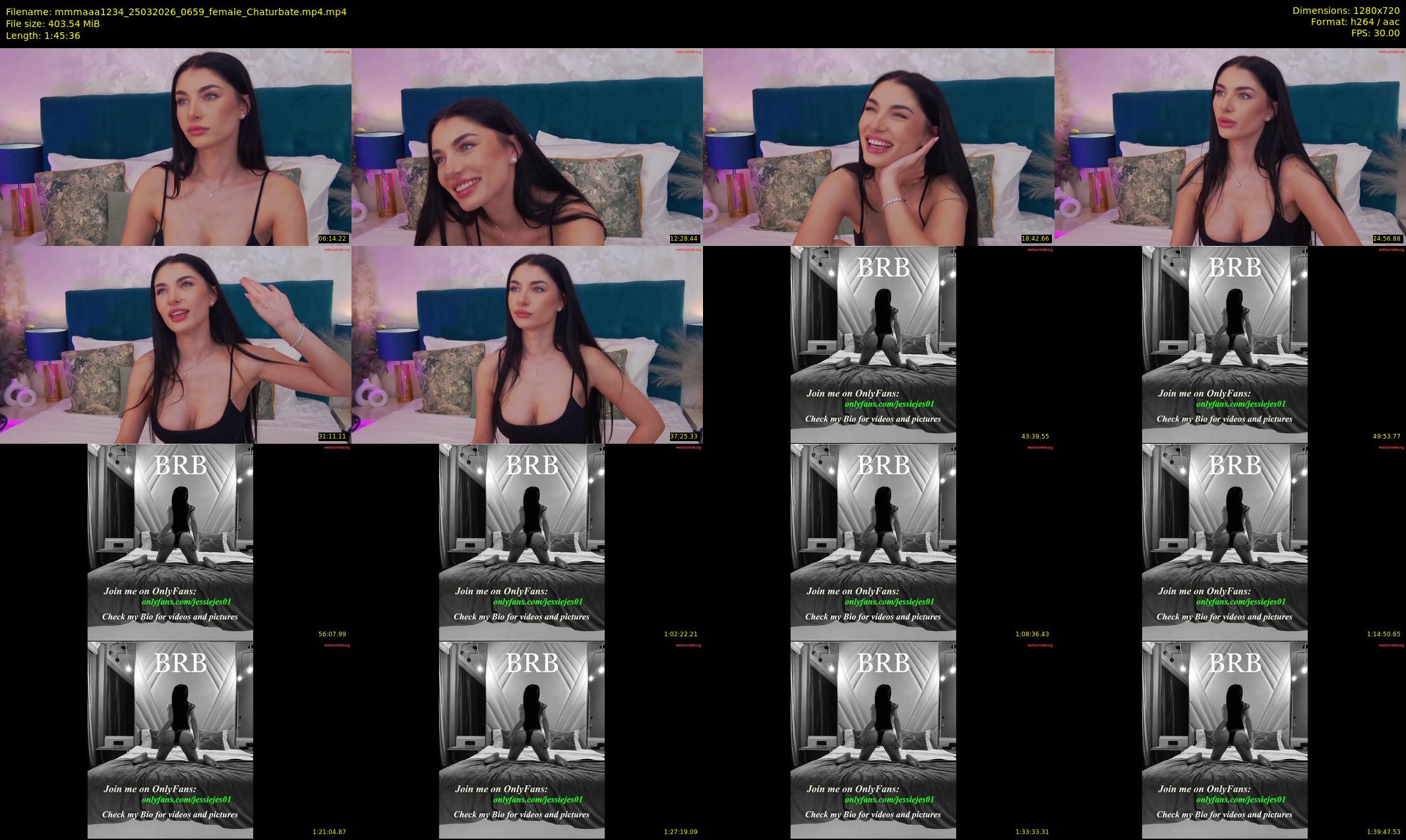 mmmaaa1234 — 106 minute Chaturbate female cam show recording, 720p, Mar 25, 2026