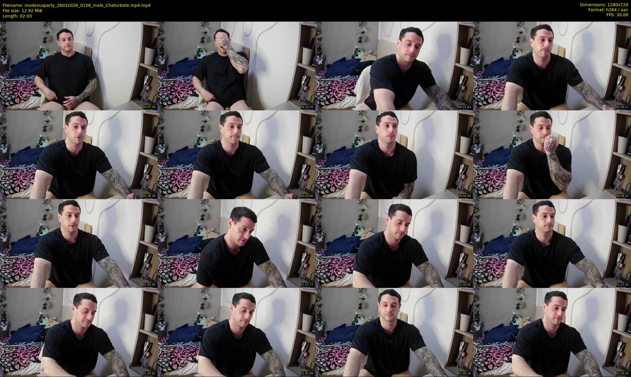 modexusparty — 3 minute Chaturbate male cam show recording, 720p, Mar 26, 2026
