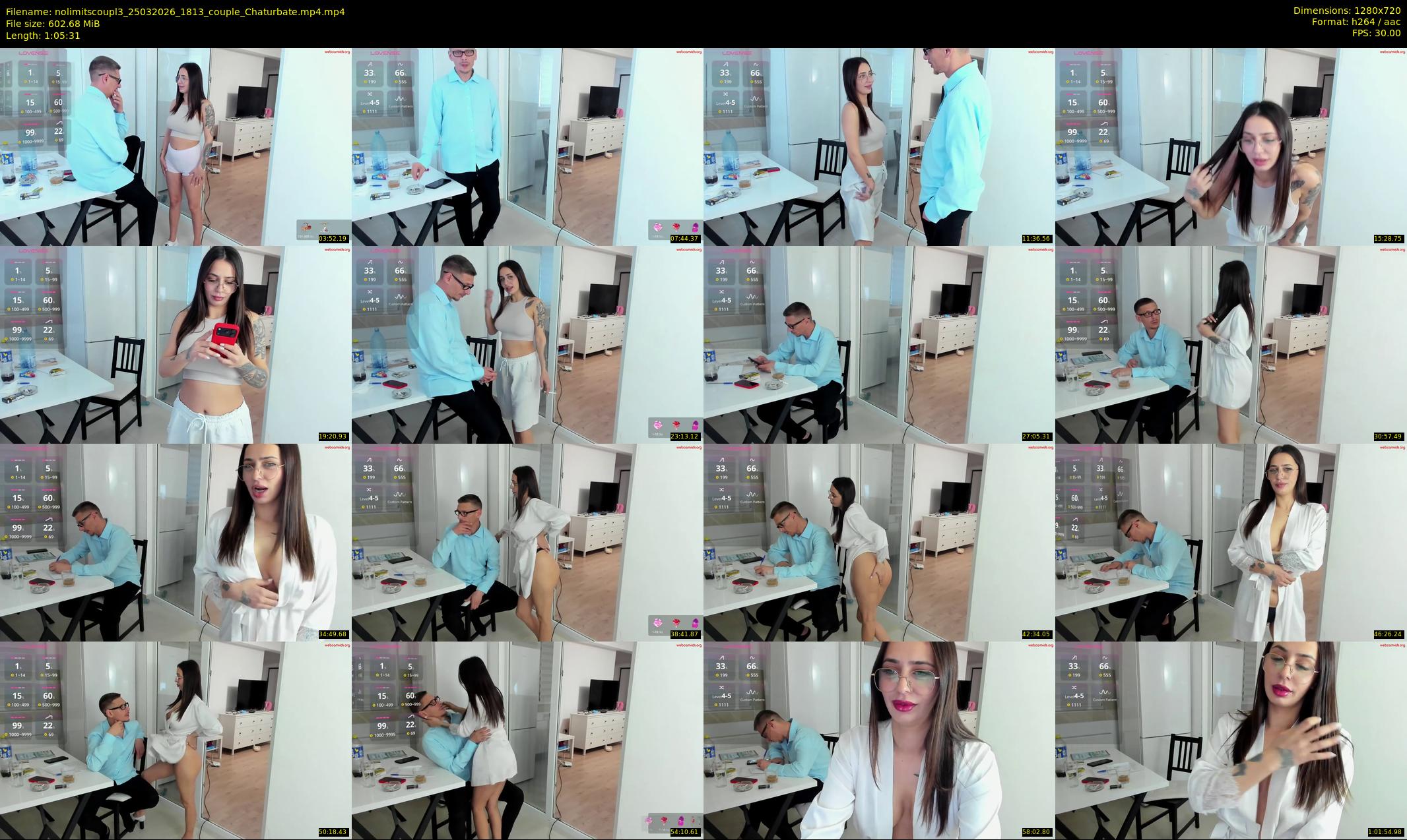 nolimitscoupl3 — 66 minute Chaturbate couple cam show recording, 720p, Mar 25, 2026