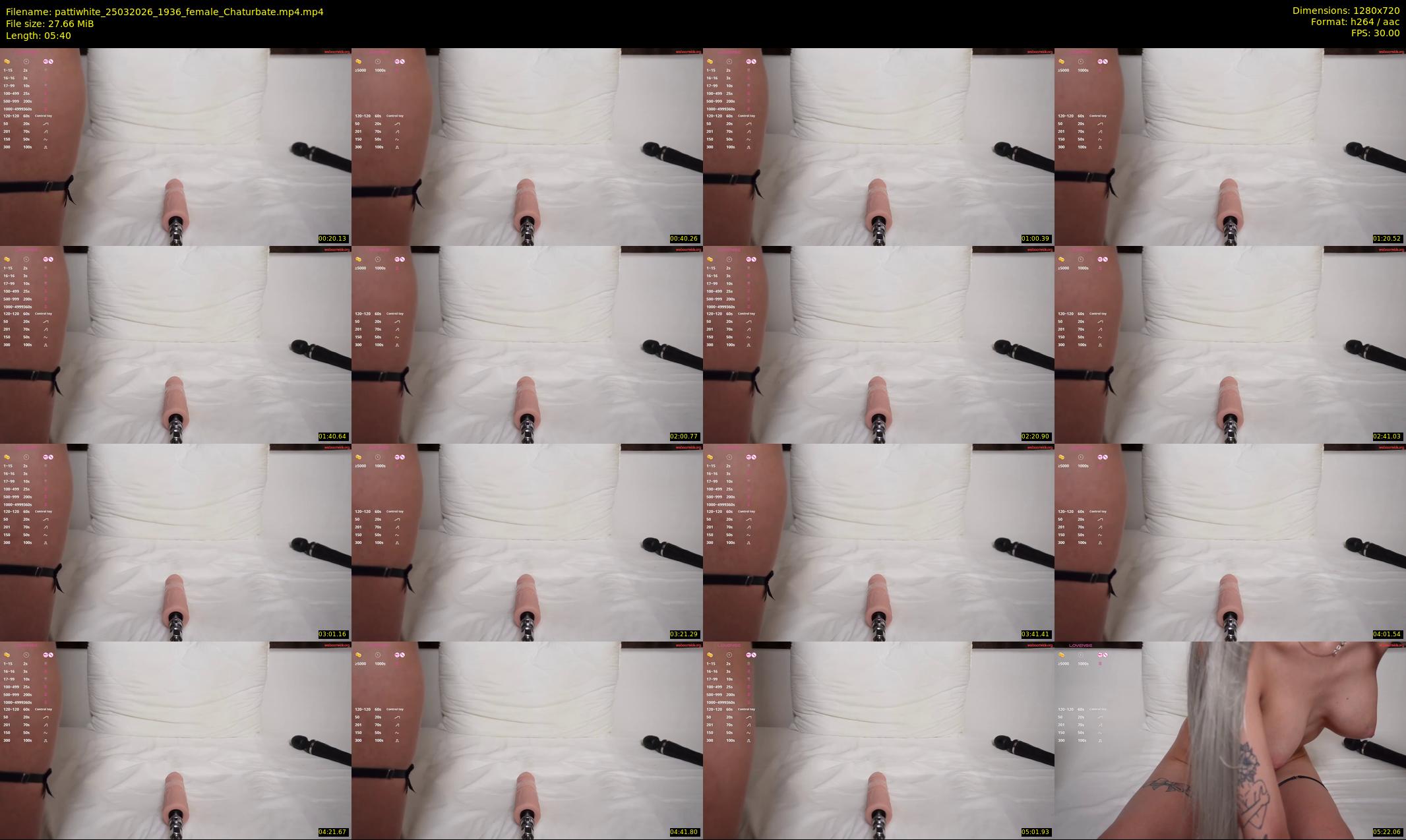 pattiwhite — 6 minute Chaturbate female cam show recording, 720p, Mar 25, 2026