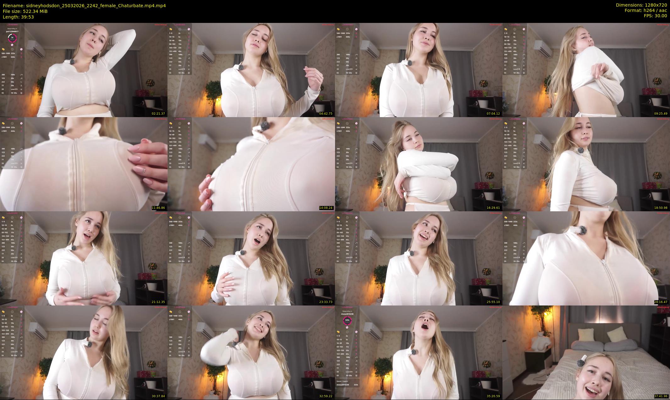 sidneyhodsdon — 40 minute Chaturbate female cam show recording, 720p, Mar 25, 2026