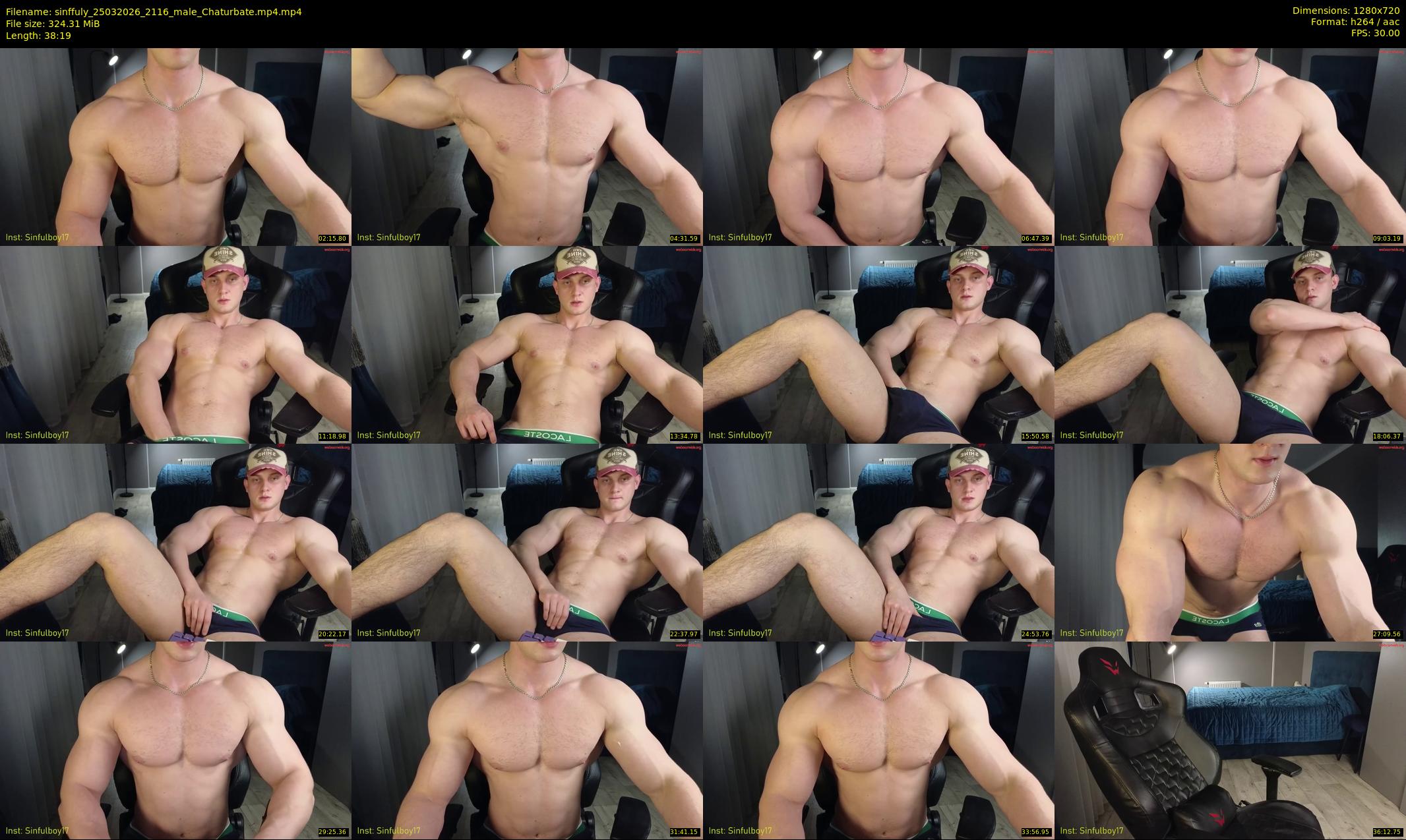 sinffuly — 39 minute Chaturbate male cam show recording, 720p, Mar 25, 2026