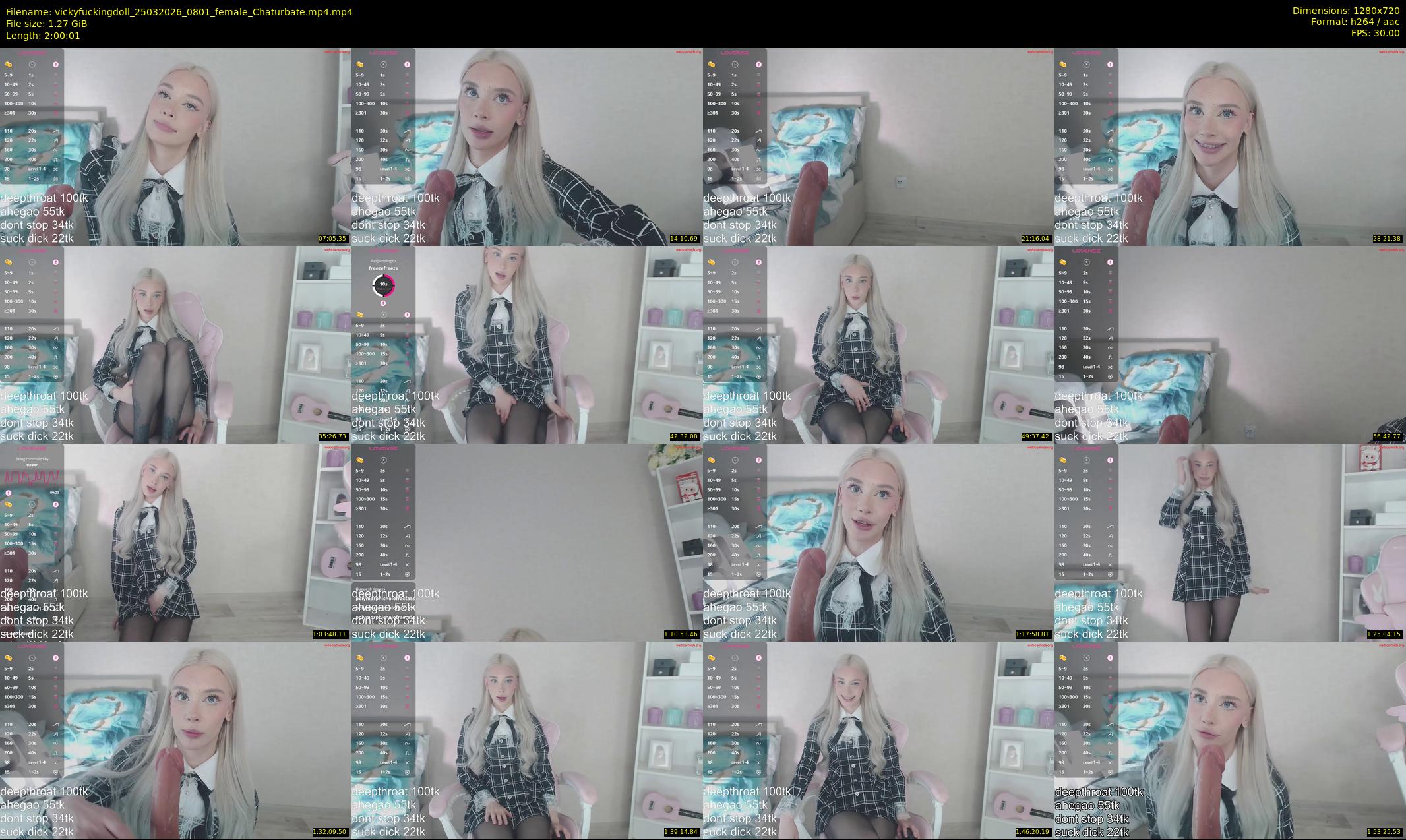 vickyfuckingdoll — 121 minute Chaturbate female cam show recording, 720p, Mar 25, 2026