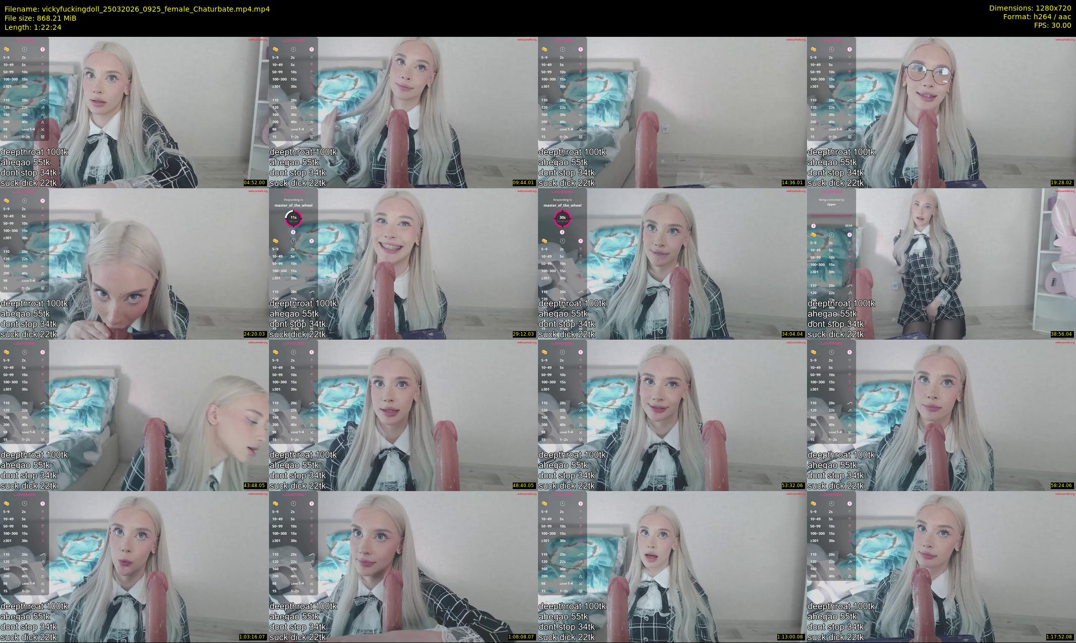 vickyfuckingdoll — 83 minute Chaturbate female cam show recording, 720p, Mar 25, 2026