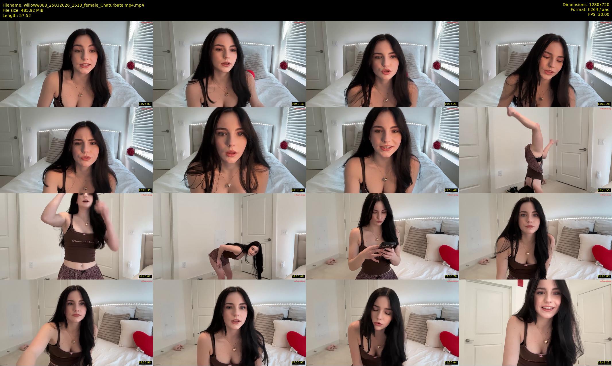 willoww888 — 58 minute Chaturbate female cam show recording, 720p, Mar 25, 2026