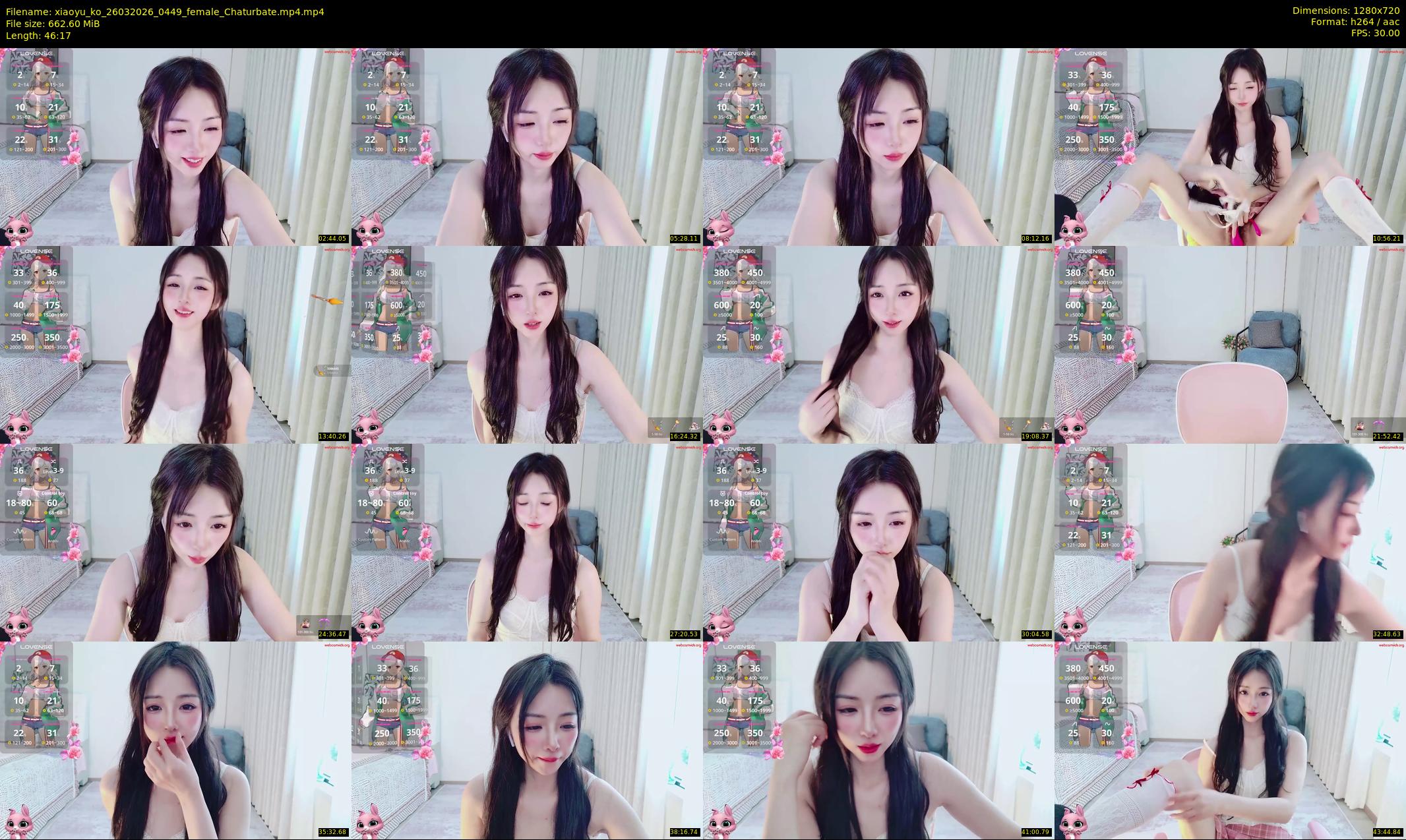 xiaoyu_ko — 47 minute Chaturbate female cam show recording, 720p, Mar 26, 2026