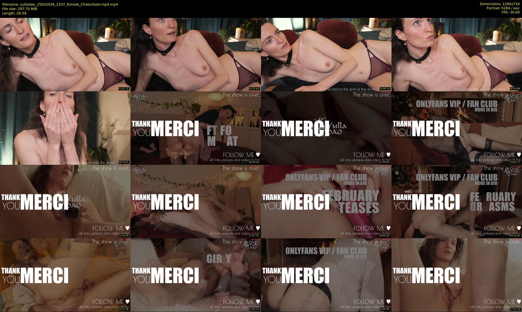 yulladao — 29 minute Chaturbate female cam show recording, 720p, Mar 25, 2026
