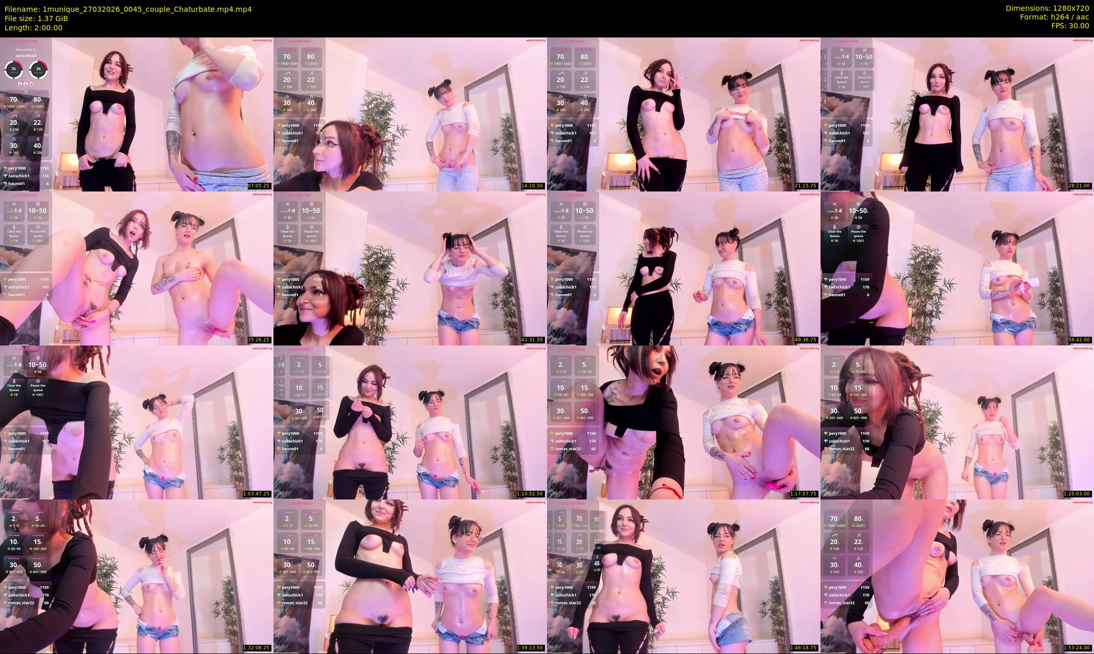1munique — 120 minute Chaturbate female cam show recording, 720p, Mar 27, 2026