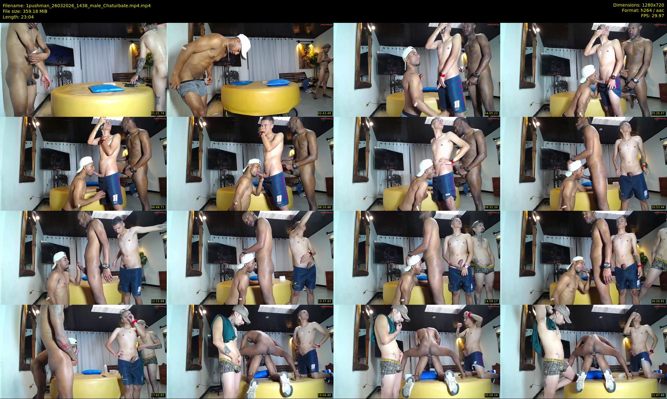 1pushman — 24 minute Chaturbate male cam show recording, 720p, Mar 26, 2026
