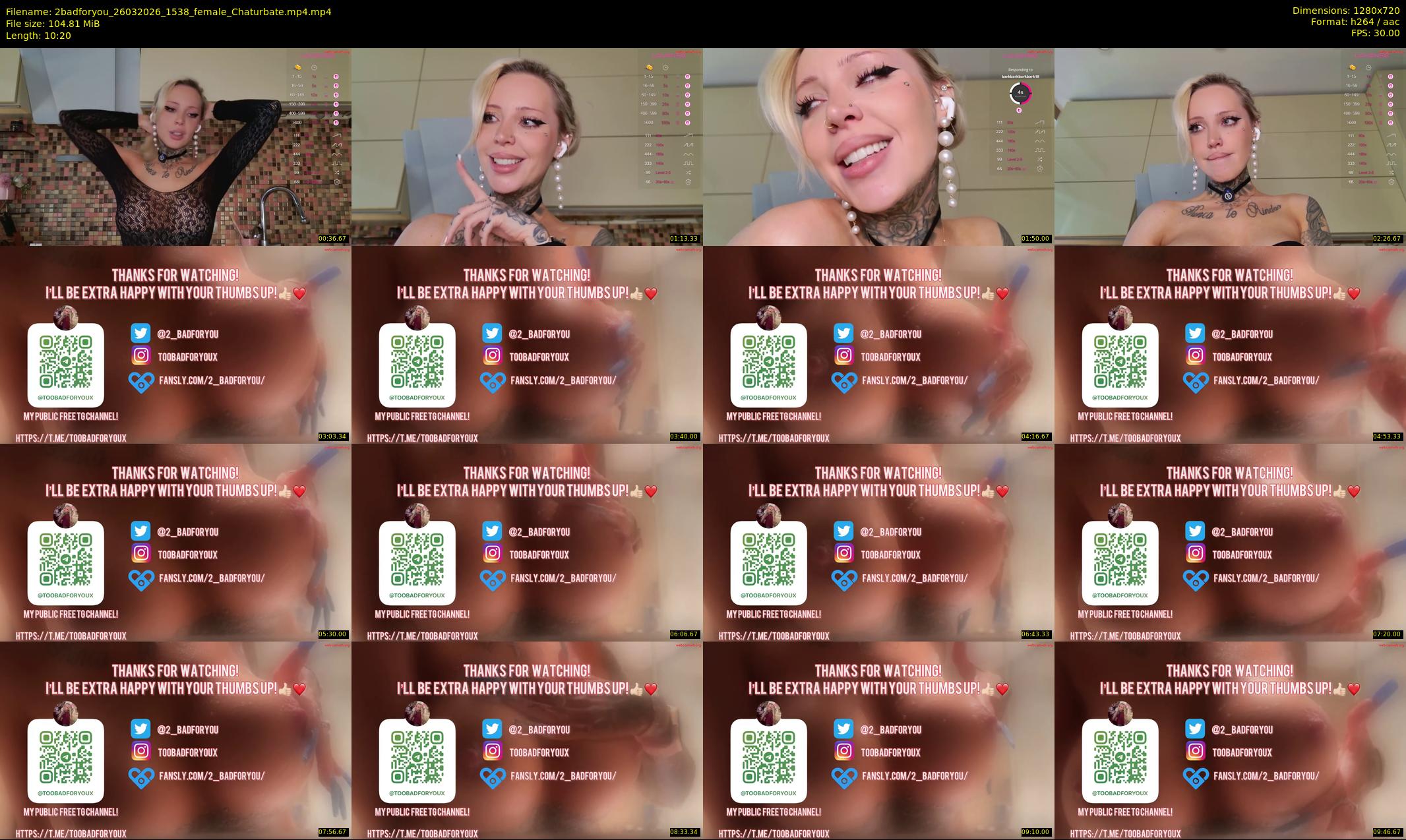 2badforyou — 11 minute Chaturbate couple cam show recording, 720p, Mar 26, 2026