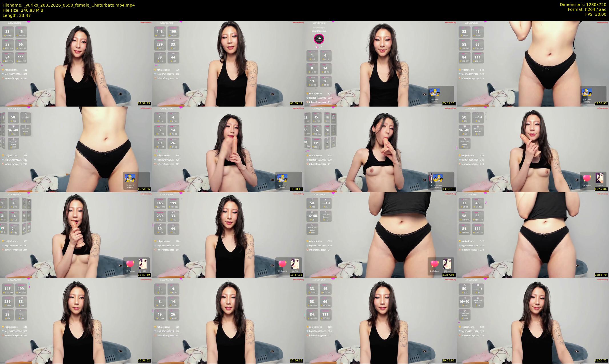 _yuriko — 34 minute Chaturbate female cam show recording, 720p, Mar 26, 2026