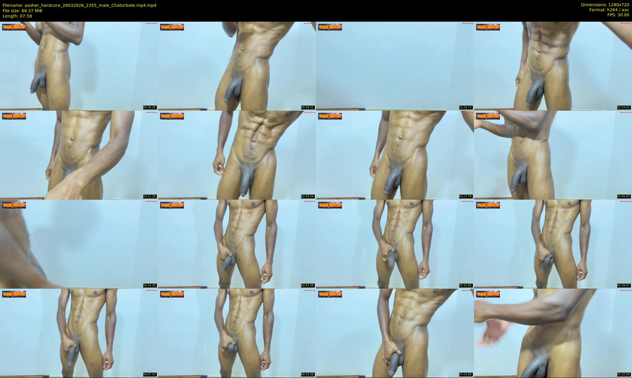 aasher_hardcore — 8 minute Chaturbate male cam show recording, 720p, Mar 26, 2026