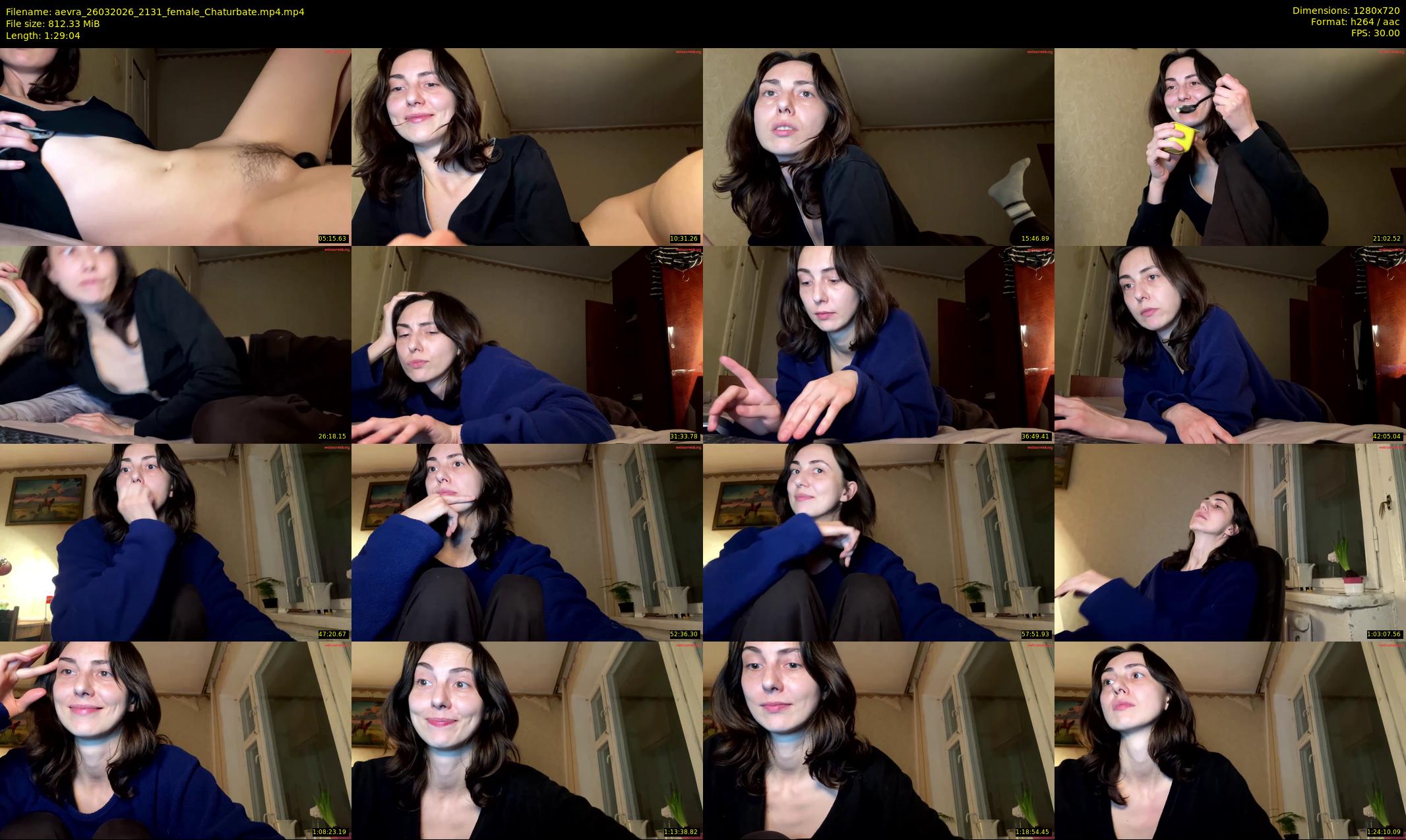 aevra — 90 minute Chaturbate female cam show recording, 720p, Mar 26, 2026