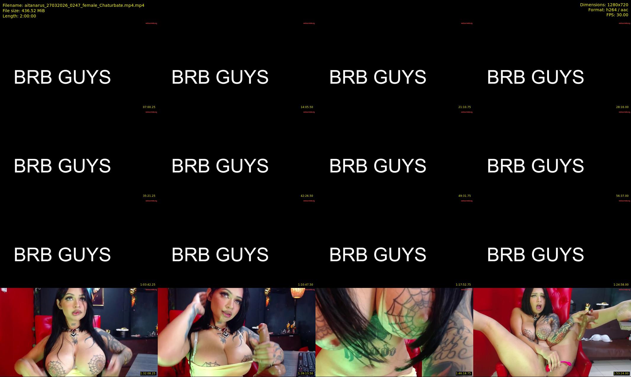 aitanarus — 120 minute Chaturbate female cam show recording, 720p, Mar 27, 2026
