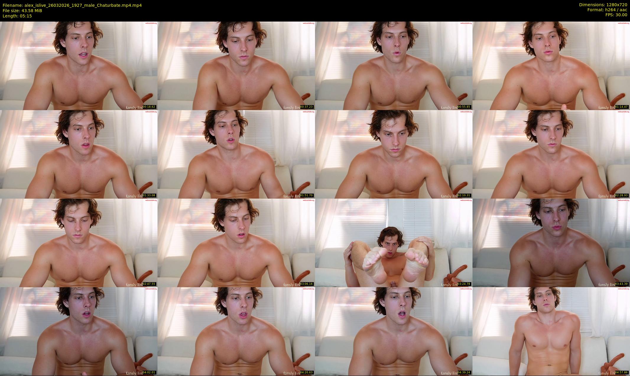 alex_islive — 6 minute Chaturbate male cam show recording, 720p, Mar 26, 2026