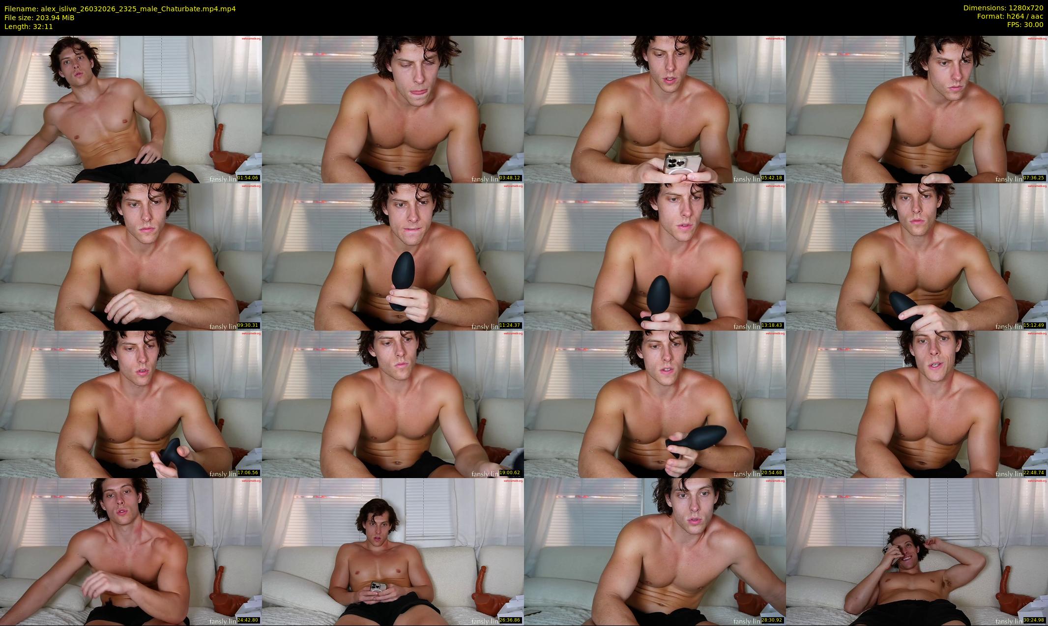 alex_islive — 33 minute Chaturbate male cam show recording, 720p, Mar 26, 2026